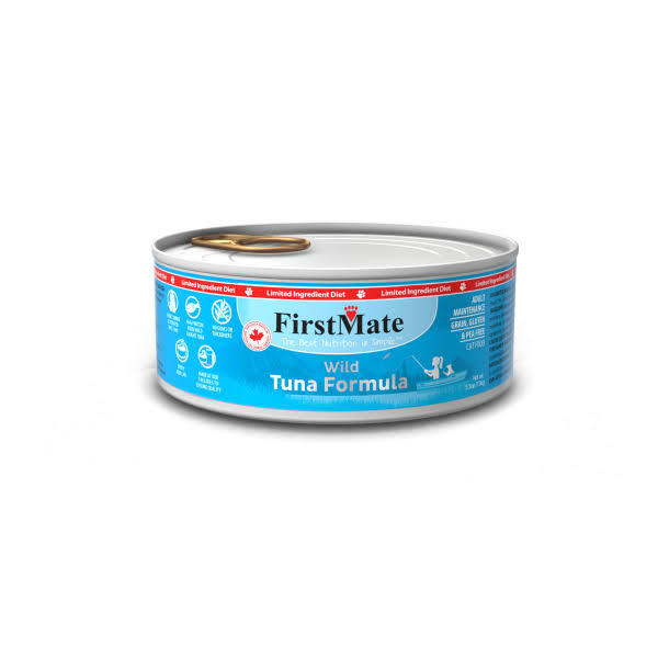 FirstMate Wild Tuna Limited Ingredient Grain-Free Canned Cat Food, 5.5-oz