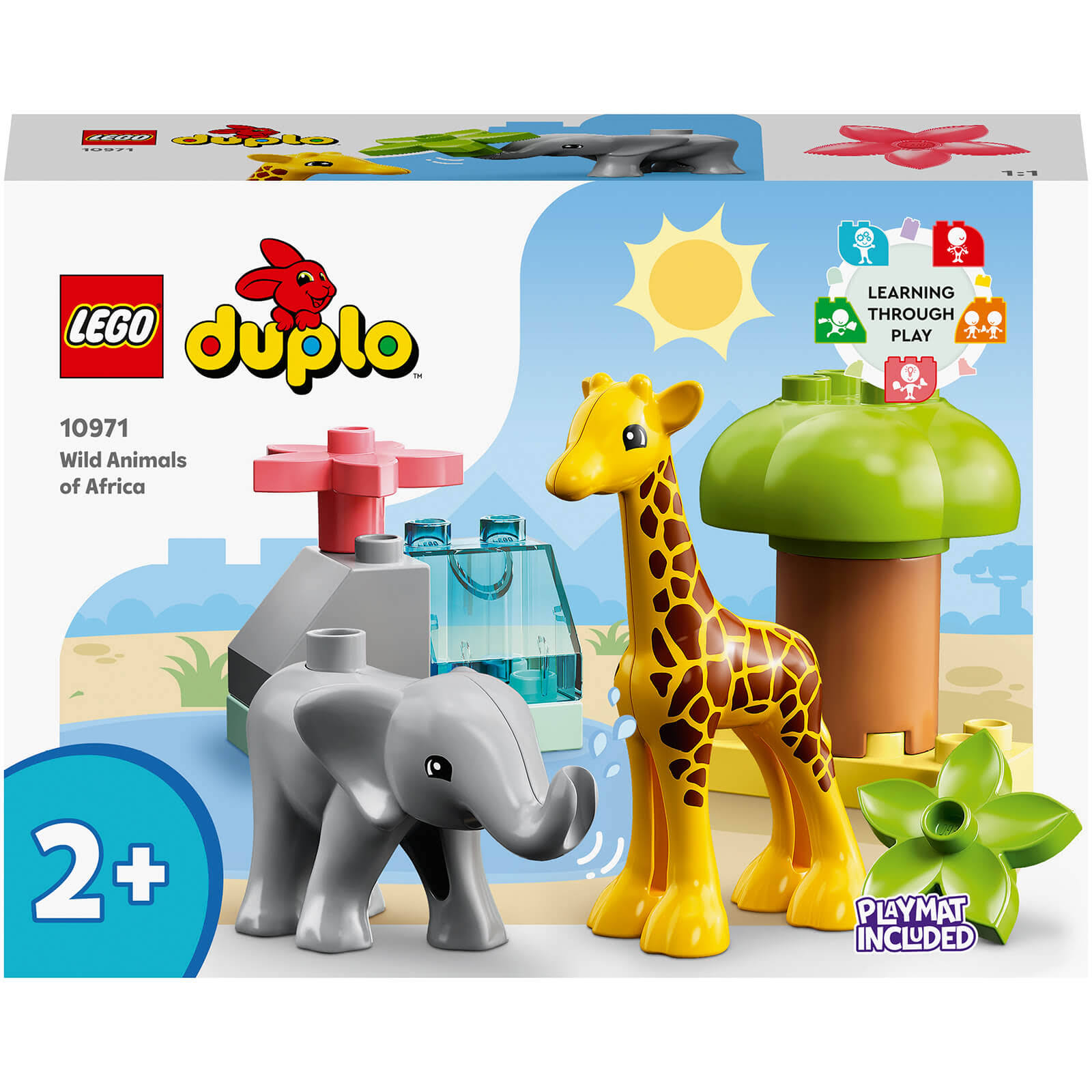 LEGO Duplo Wild Animals of Africa 10971 Safari Building Toy Set for