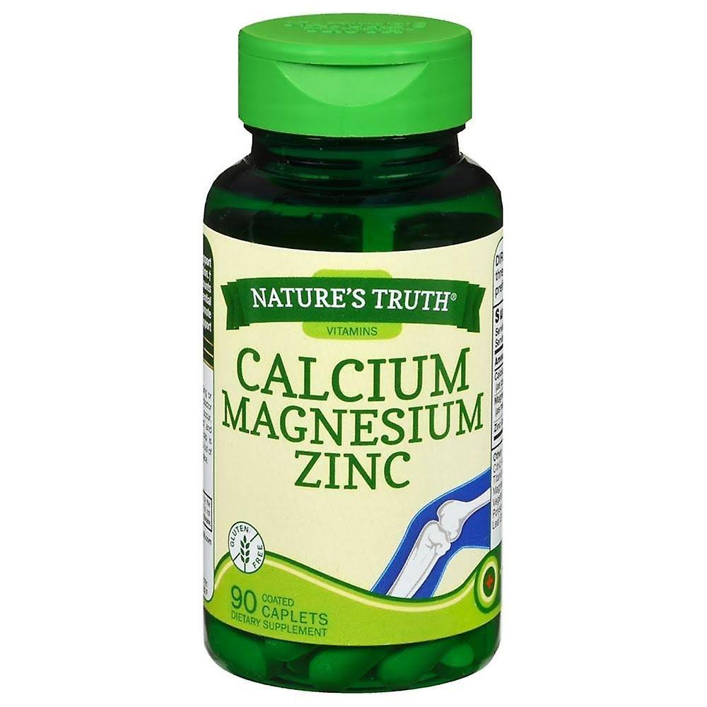 Nature's Truth Calcium Magnesium Zinc Plus Vitamin D3 Supplements - 90ct