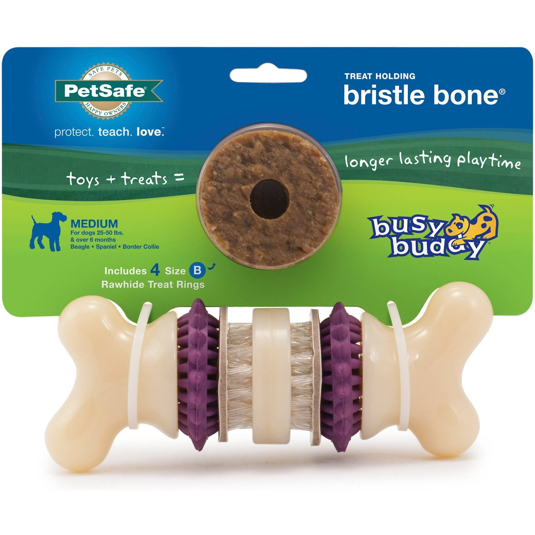 PetSafe Busy Buddy Bristle Bone Dog Toy - Medium