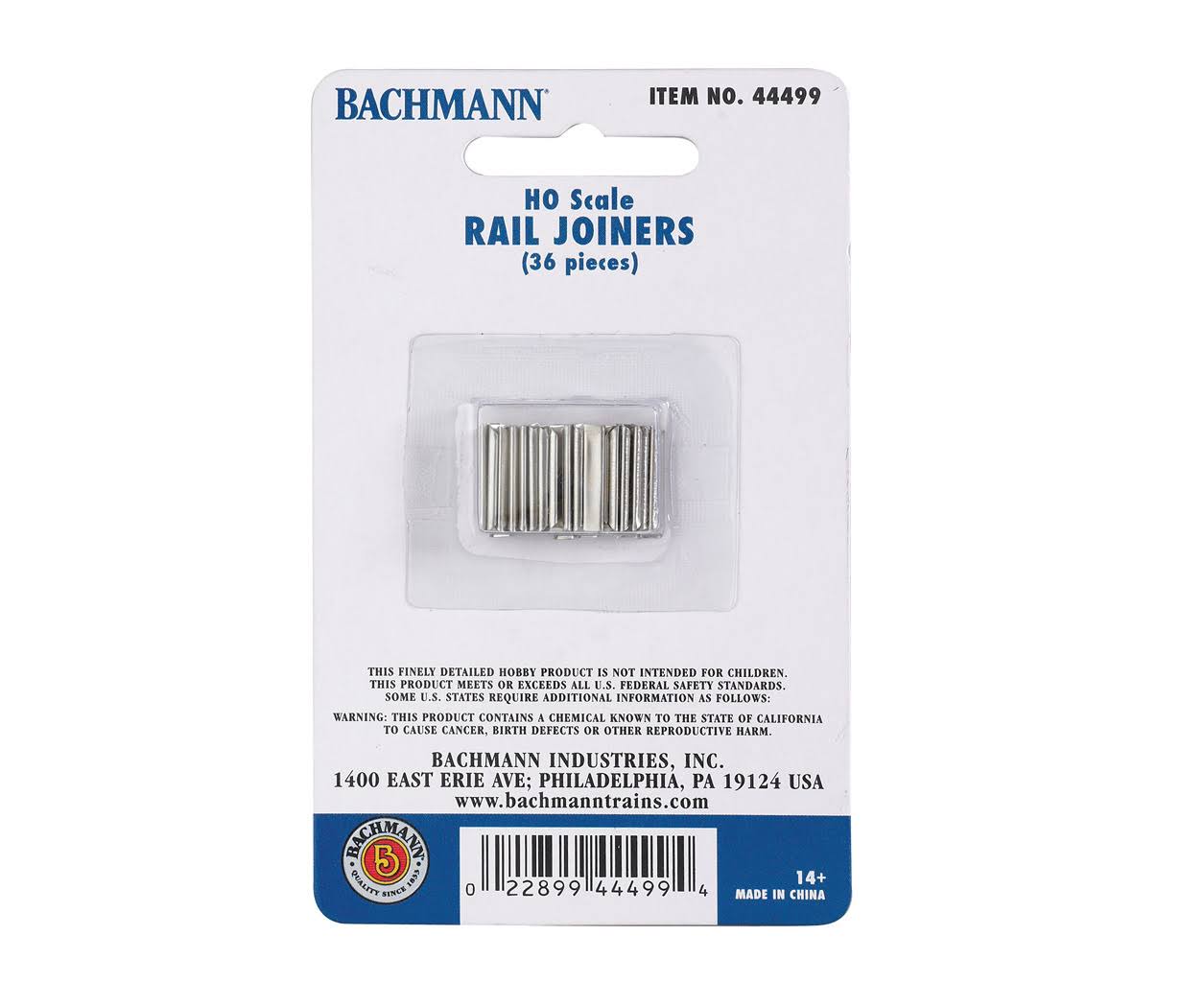 Bachmann Trains Ho Scale Rail Joiners - 36pcs