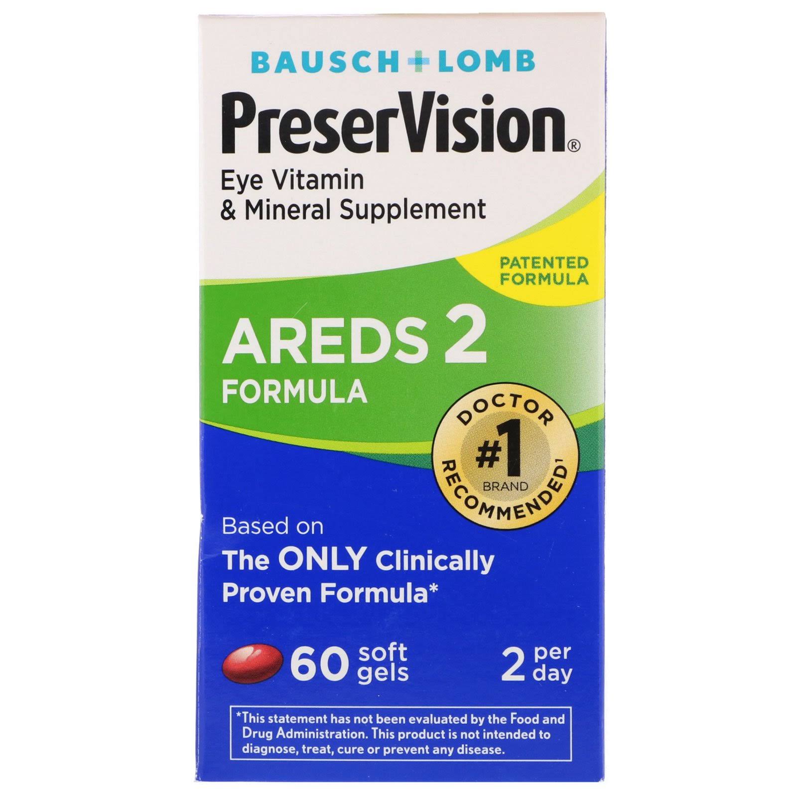 Bausch and Lomb PreserVision AREDS 2 Formula Eye Vitamin - 60ct