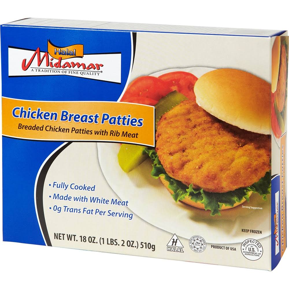 Midamar Chicken Breast Patties - 18 oz