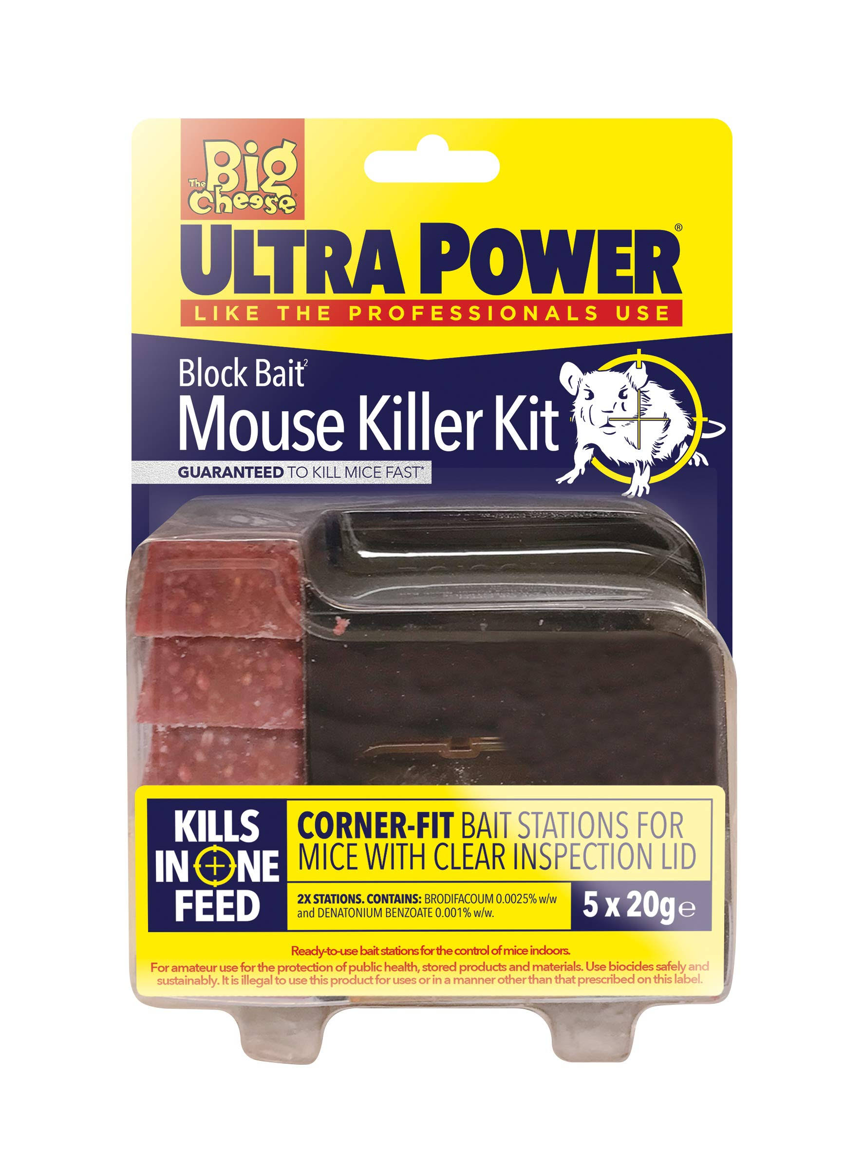 STV Big Cheese Ultra Power Block Bait Mouse Killer Station and Refill