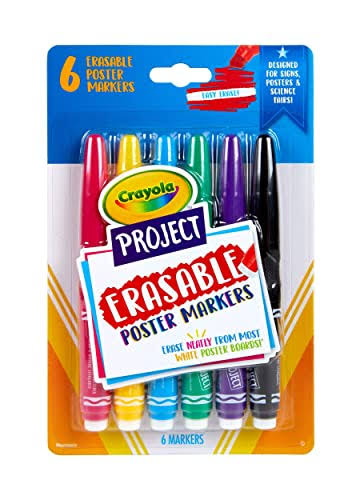 Crayola Erasable Poster Markers, Poster Board Markers, Cool School