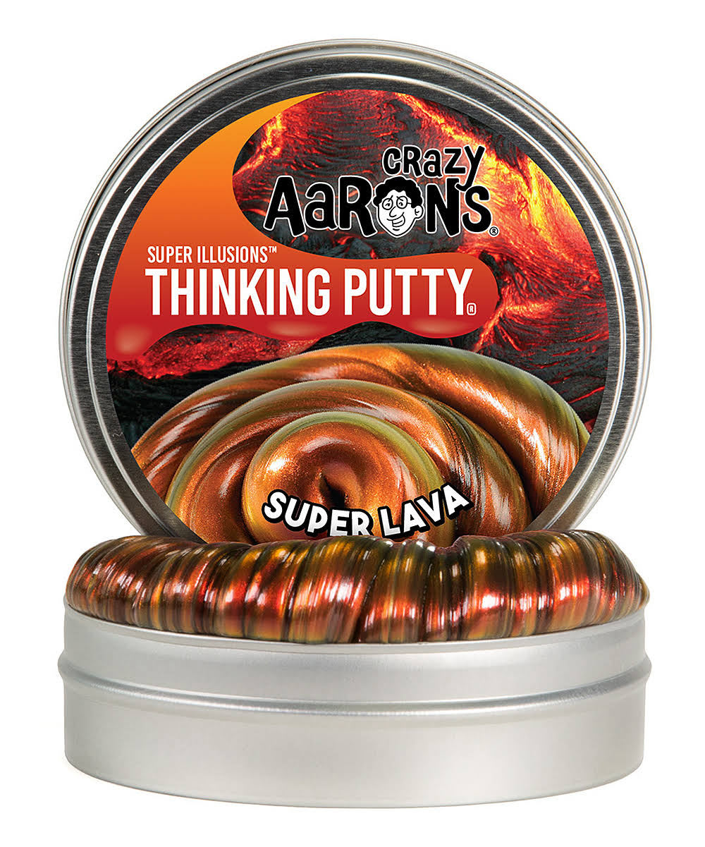 Crazy Aaron's Putty World Sculpting Toy - Super Lava, 3.2oz, 4" Tin