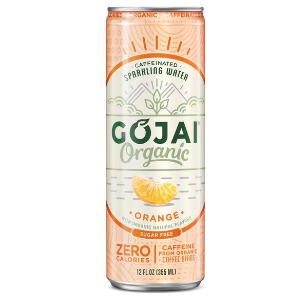 GOJAI Organic Orange Caffeinated Sparkling Water - 12 Ounces - GreenAcres - Lawton - Delivered by Mercato