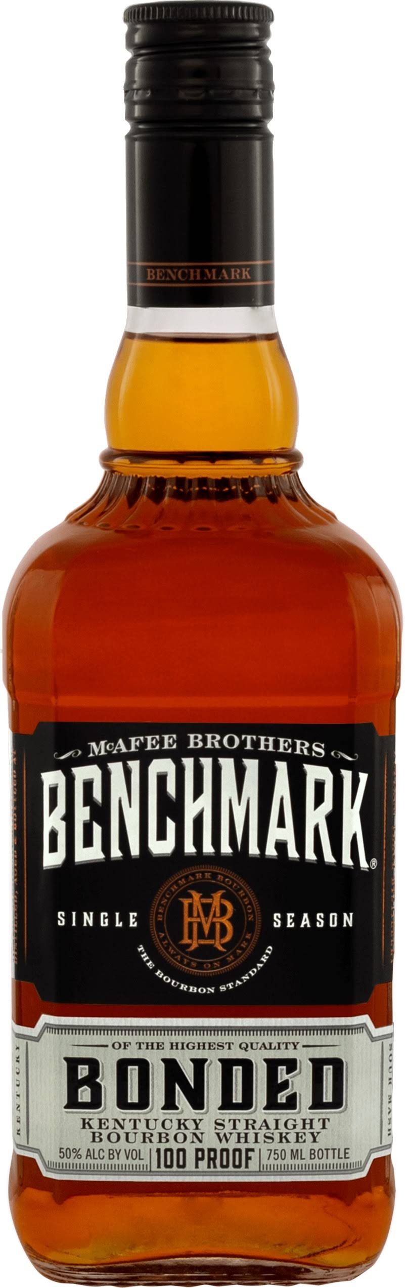 McAfee's Benchmark Old No. 8 Bonded Single Season Kentucky Straight Bourbon Whiskey 750ml Bottle