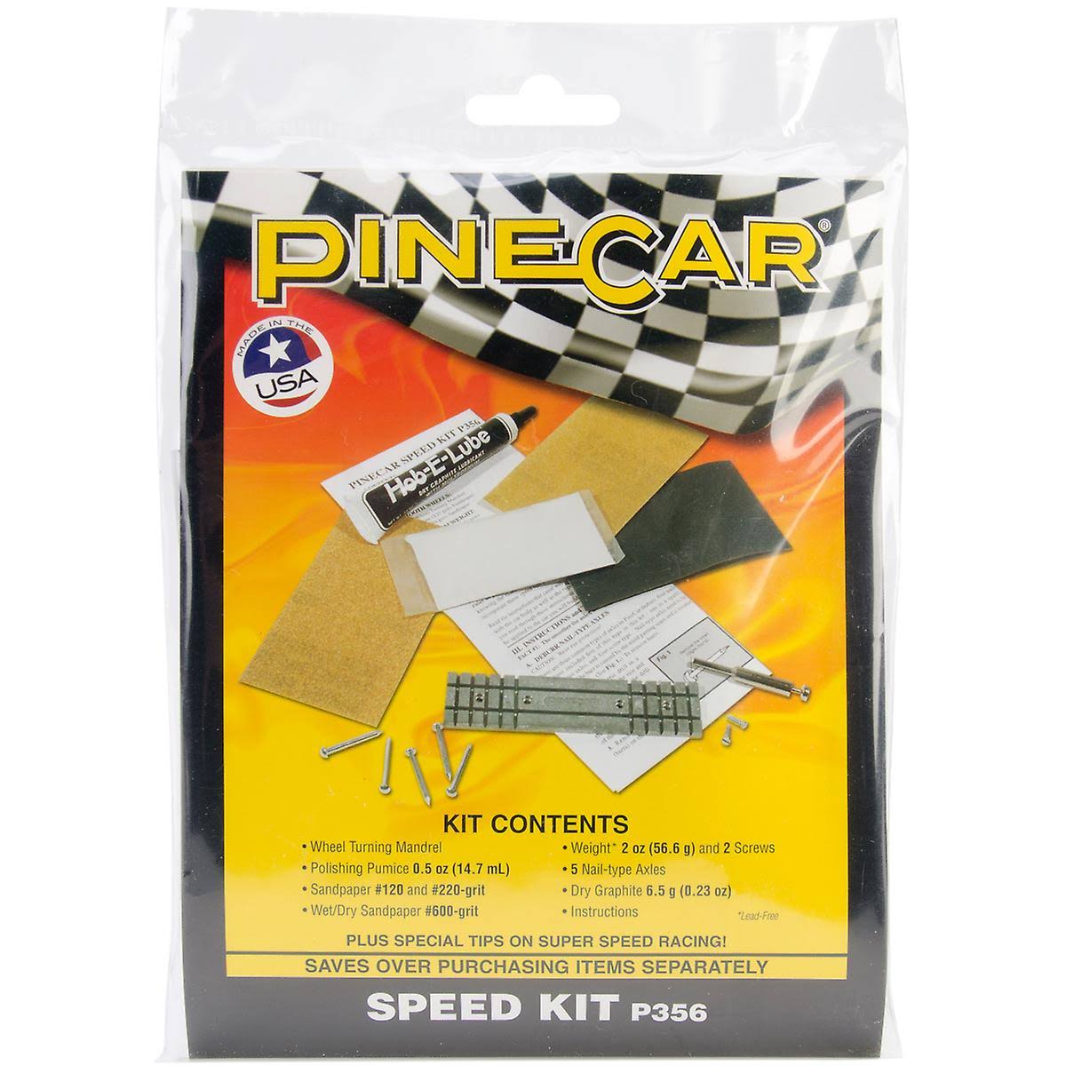 Pinecar Pine Wood Derby Car Speed Kit
