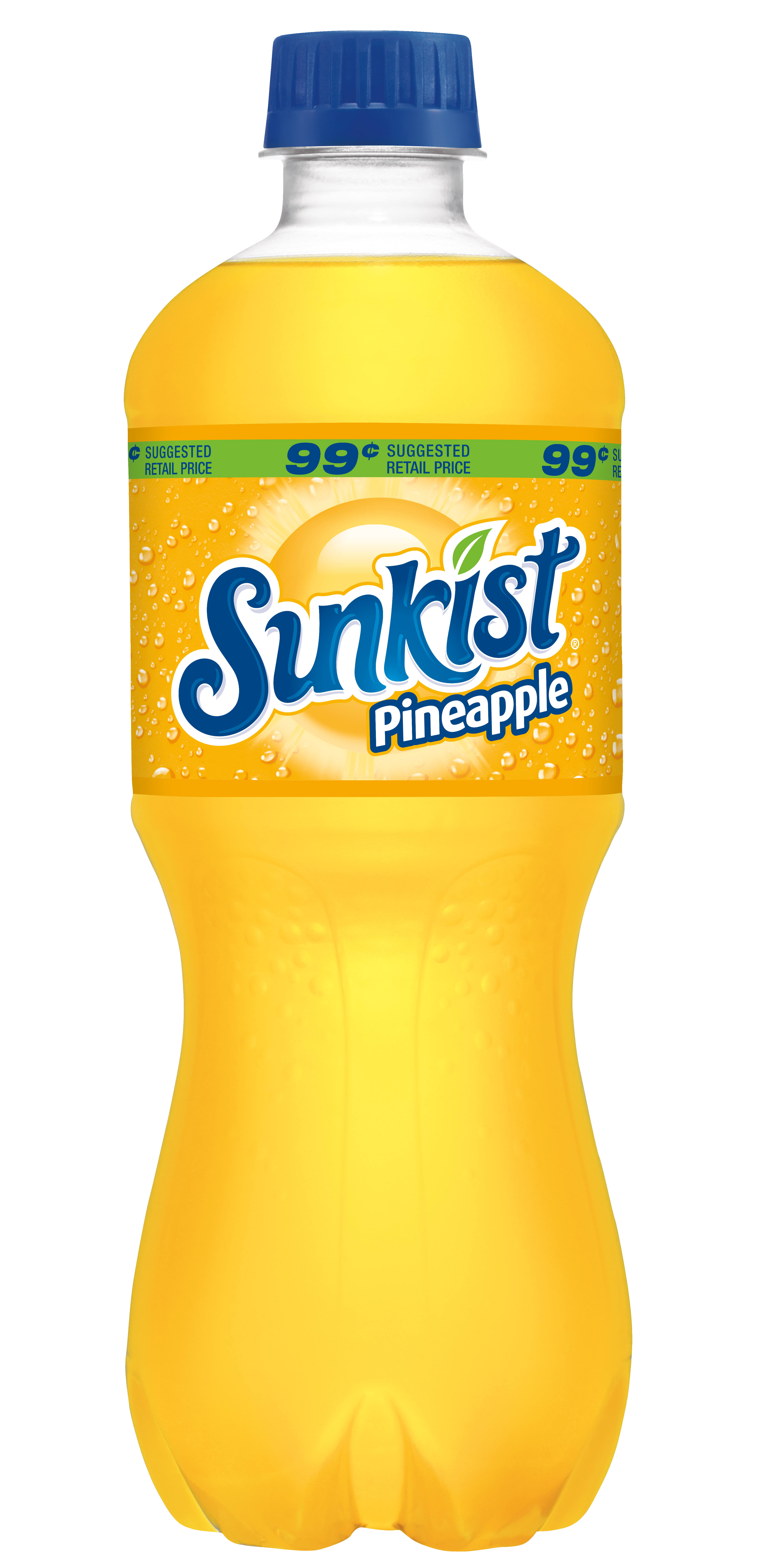Sunkist Pineapple Soda, 20 Fl Oz Bottle