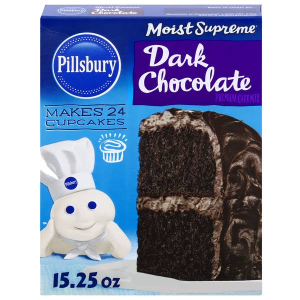 Pillsbury Moist Supreme Cake Mix, Premium, Dark Chocolate - 15.25 oz