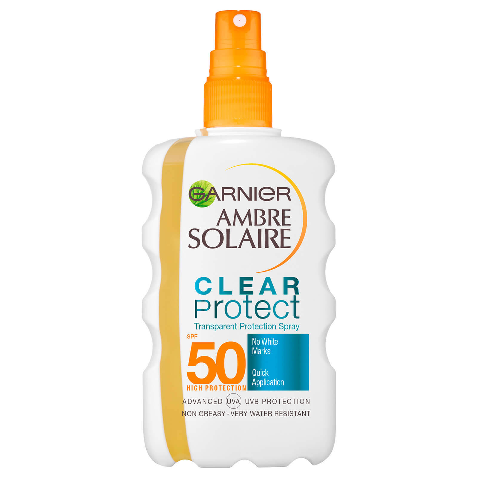 Garnier Ambre Solaire Clear Protect Transparent SPF50 Sun Cream Protection Spray - 200ml