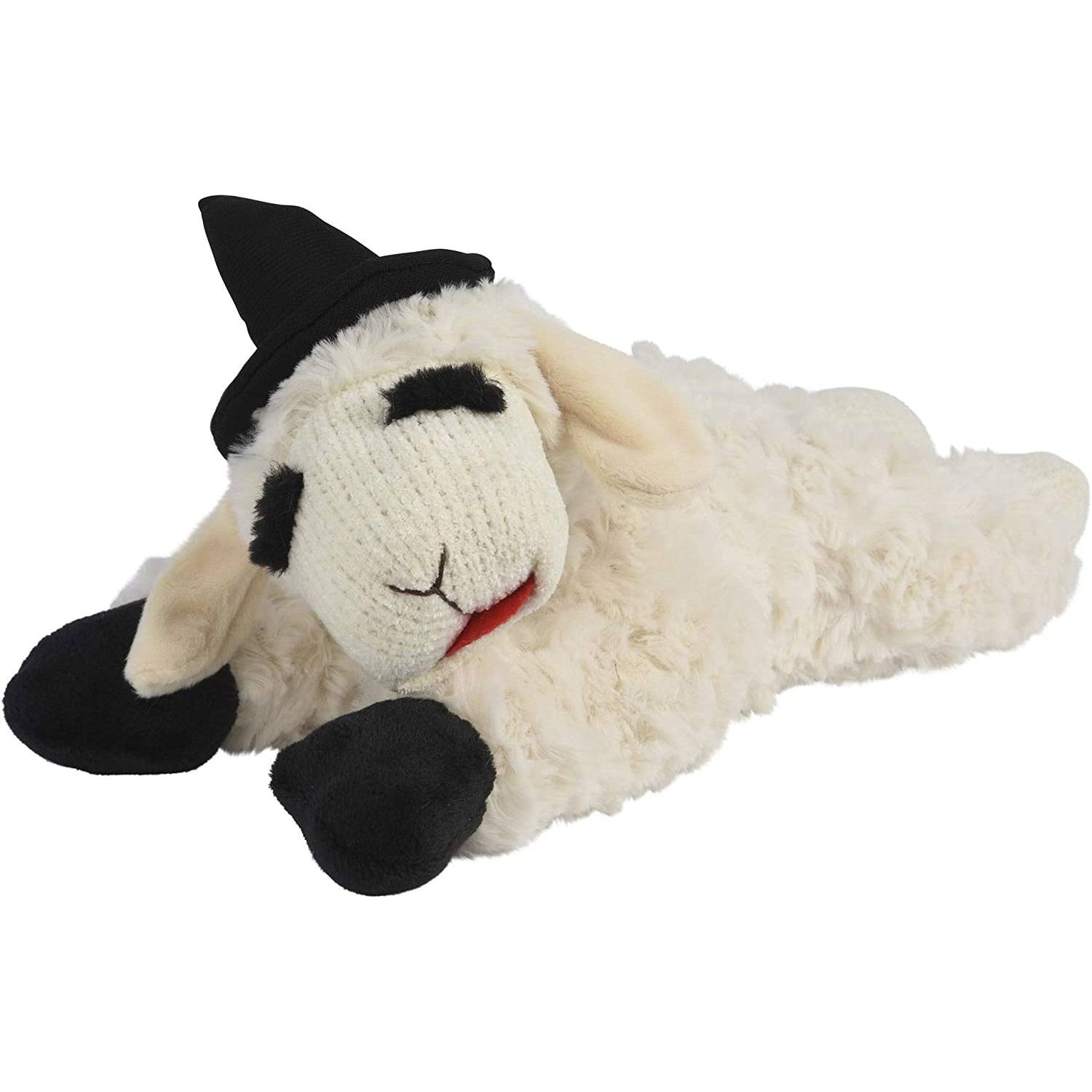 Multipets Halloween Lamb Chop Dog Toy - Black Witches Hat - One Size
