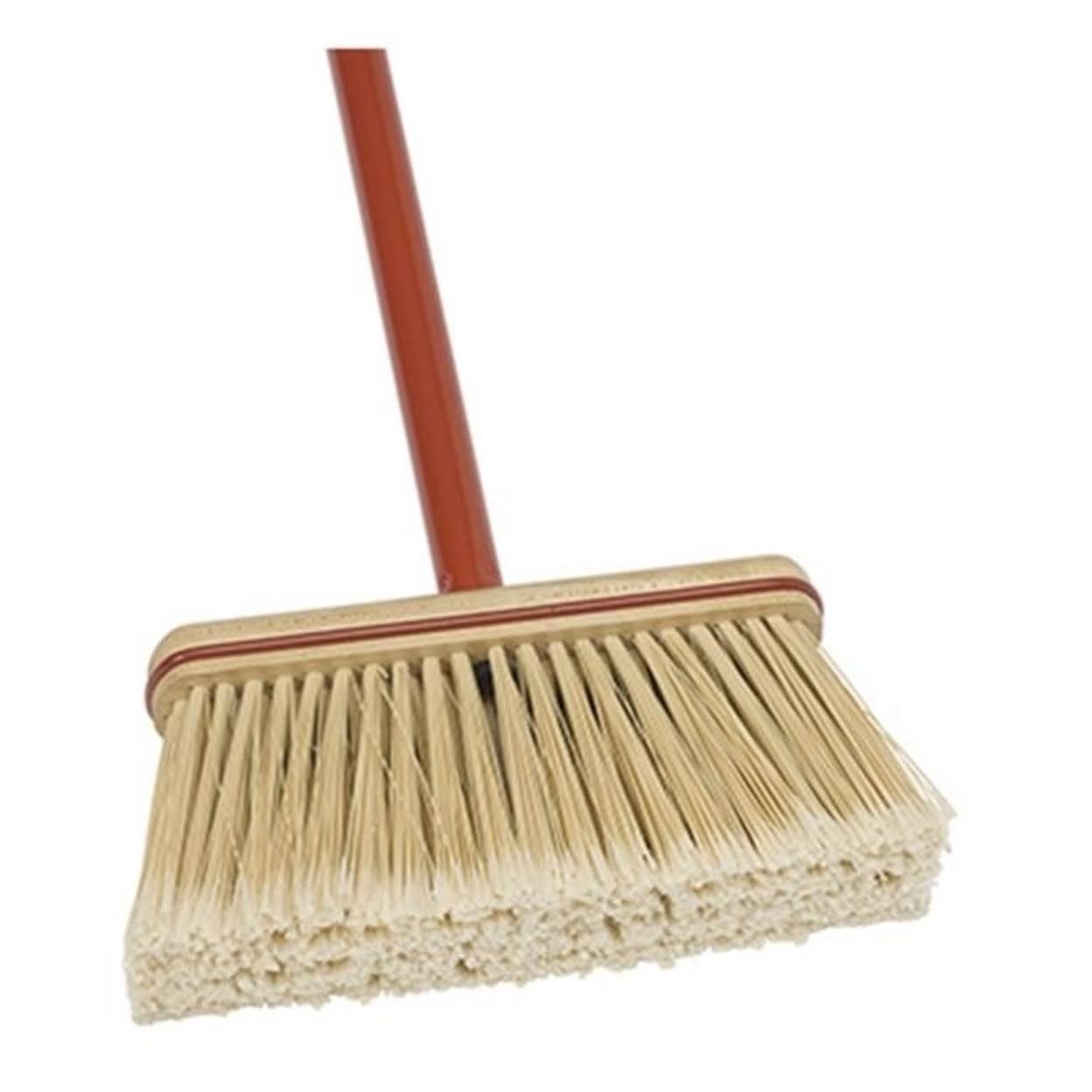 Harper Brush Works Upright Broom - Synthetic Bristles, Beige