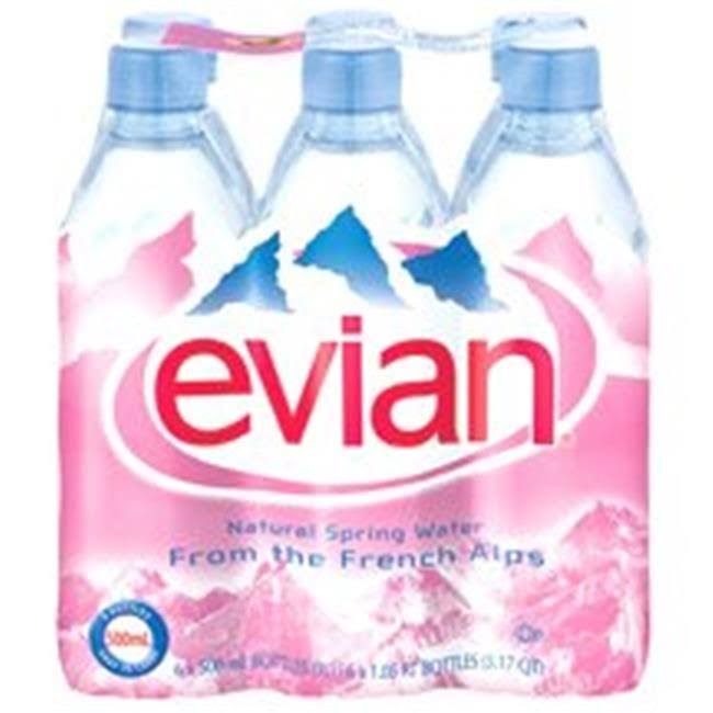 Evian Natural Spring Water - 500ml, Pack of 24