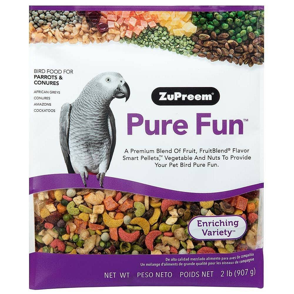 Zupreem Pure Fun Bird Food - Enriching Variety Mix For Parrots and Conures, 2lb