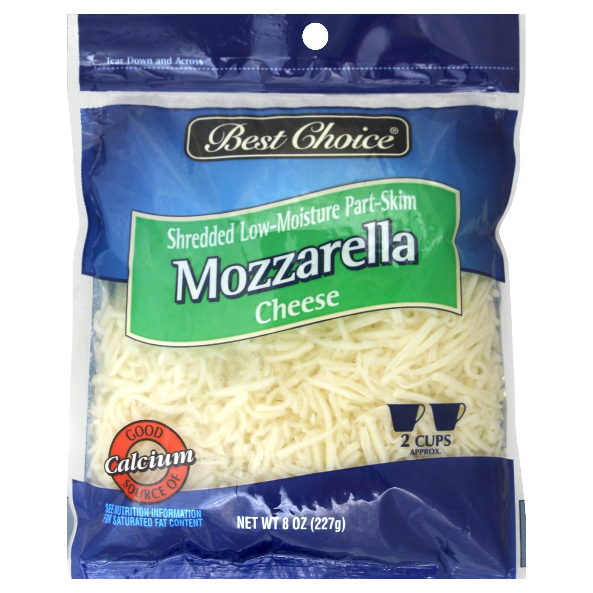 Best Choice Shredded Cheese, Low-Moisture Part-Skim Mozzarella - 8 oz