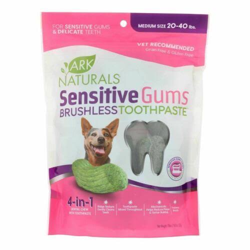 Ark Naturals Sensitive Chewable Brushless Toothpaste - for Medium Dogs, 7.8oz