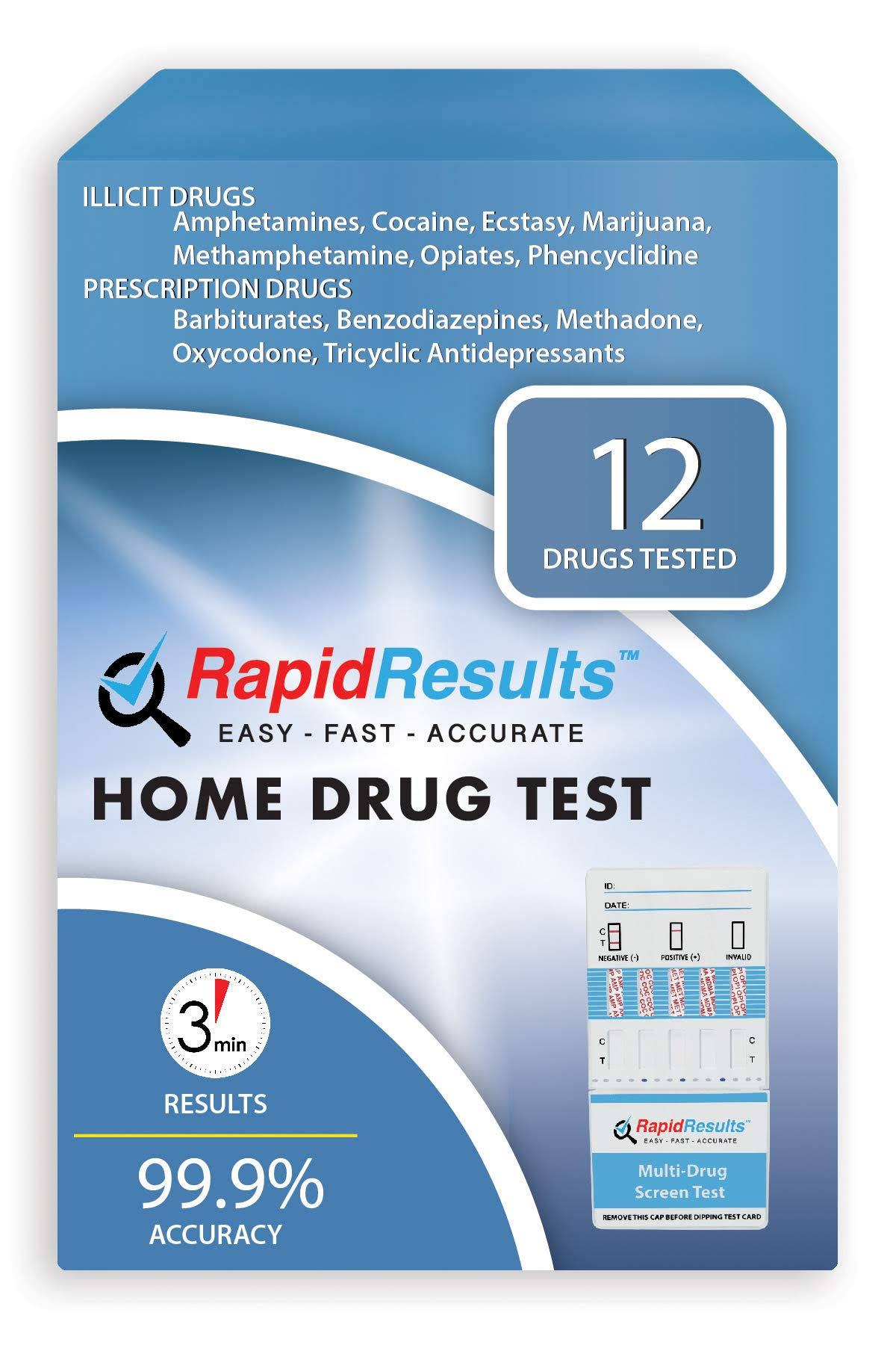 Rapid Results Home Drug Test Kit - 12 Drugs, 5 lb.
