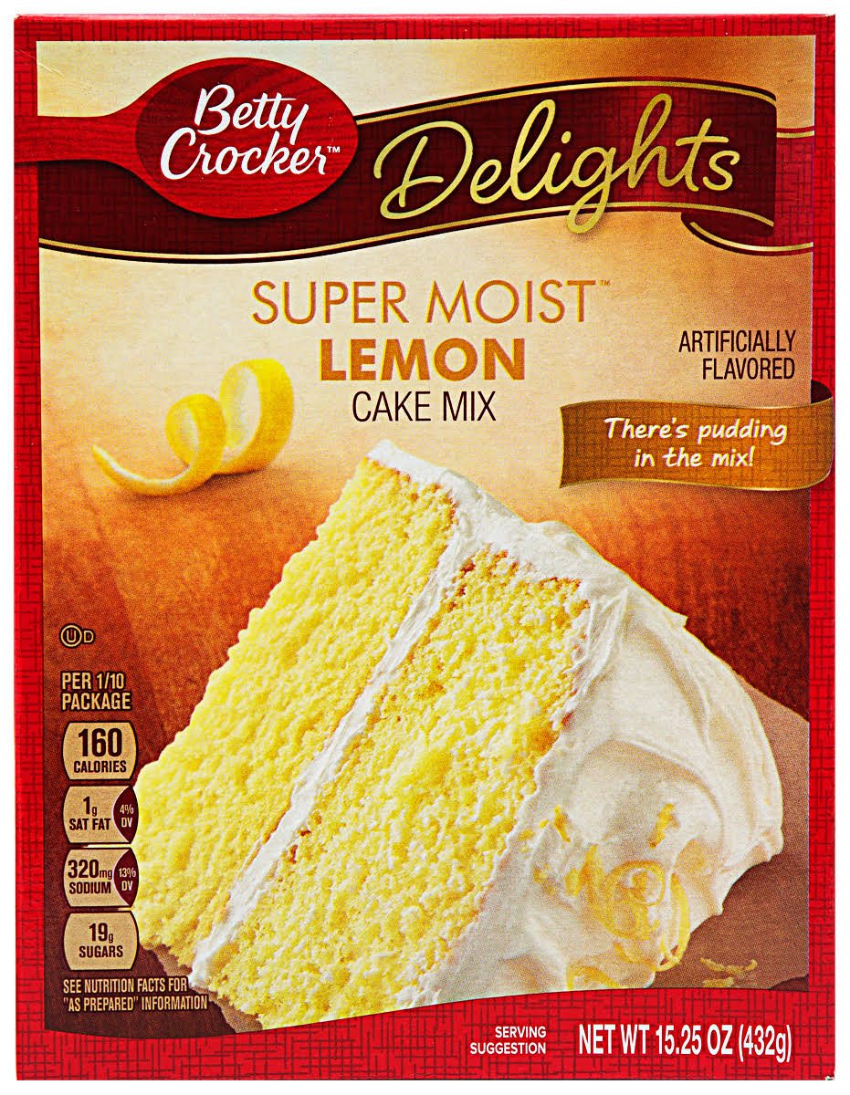 Betty Crocker Delights Super Moist Lemon Cake Mix - 15.25oz