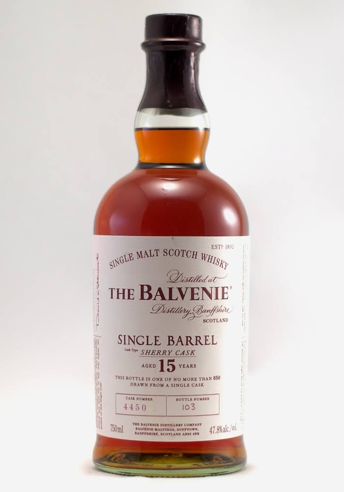 Balvenie 15 Year Old Sherry Cask Single Barrel Single Malt Scotch Whiskey - 750 ml bottle