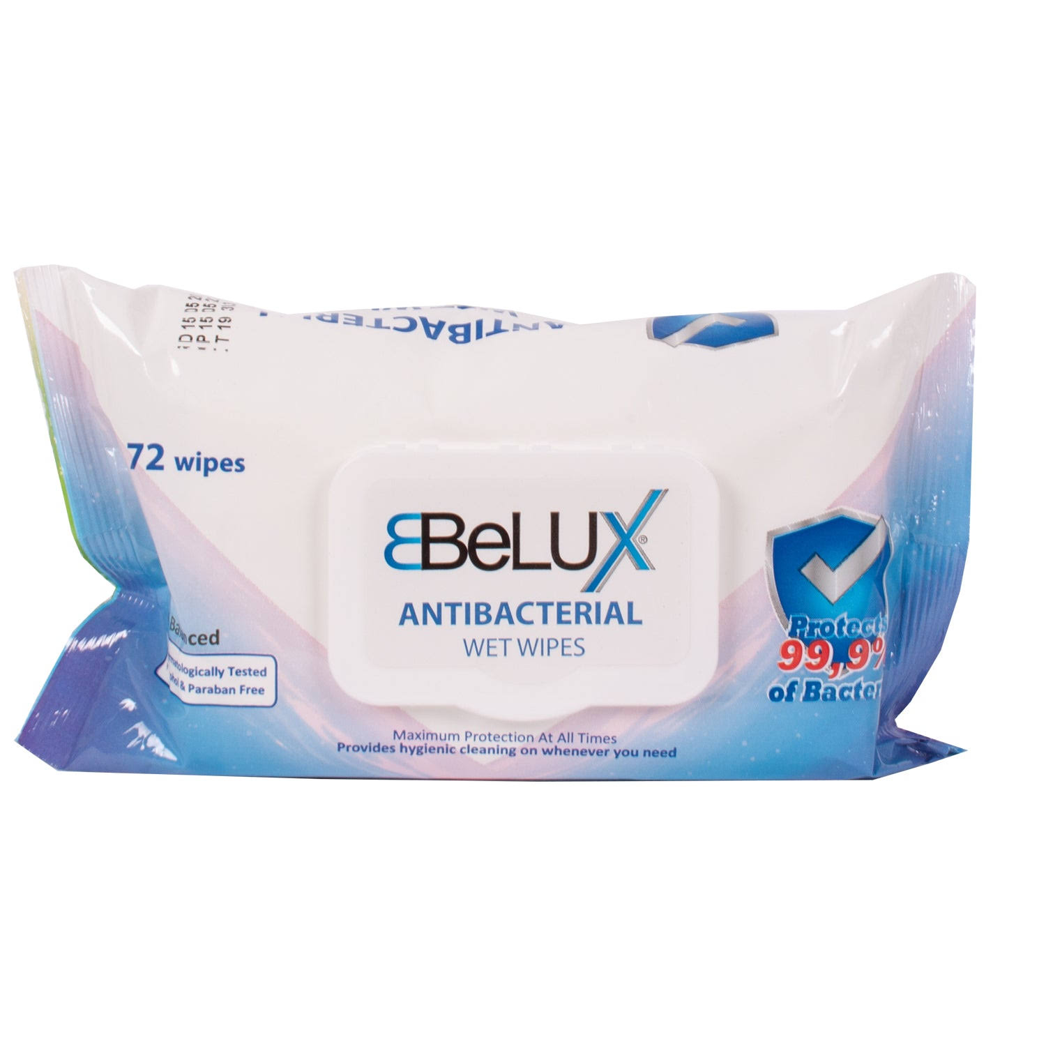 Belux Anti Bacterial Wet Wipes 72 Pack