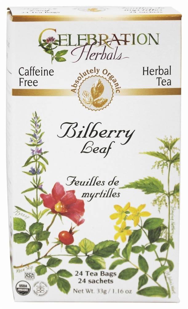 Celebration Herbals Bilberry Leaf Organic Herbal Tea - 24 Bags