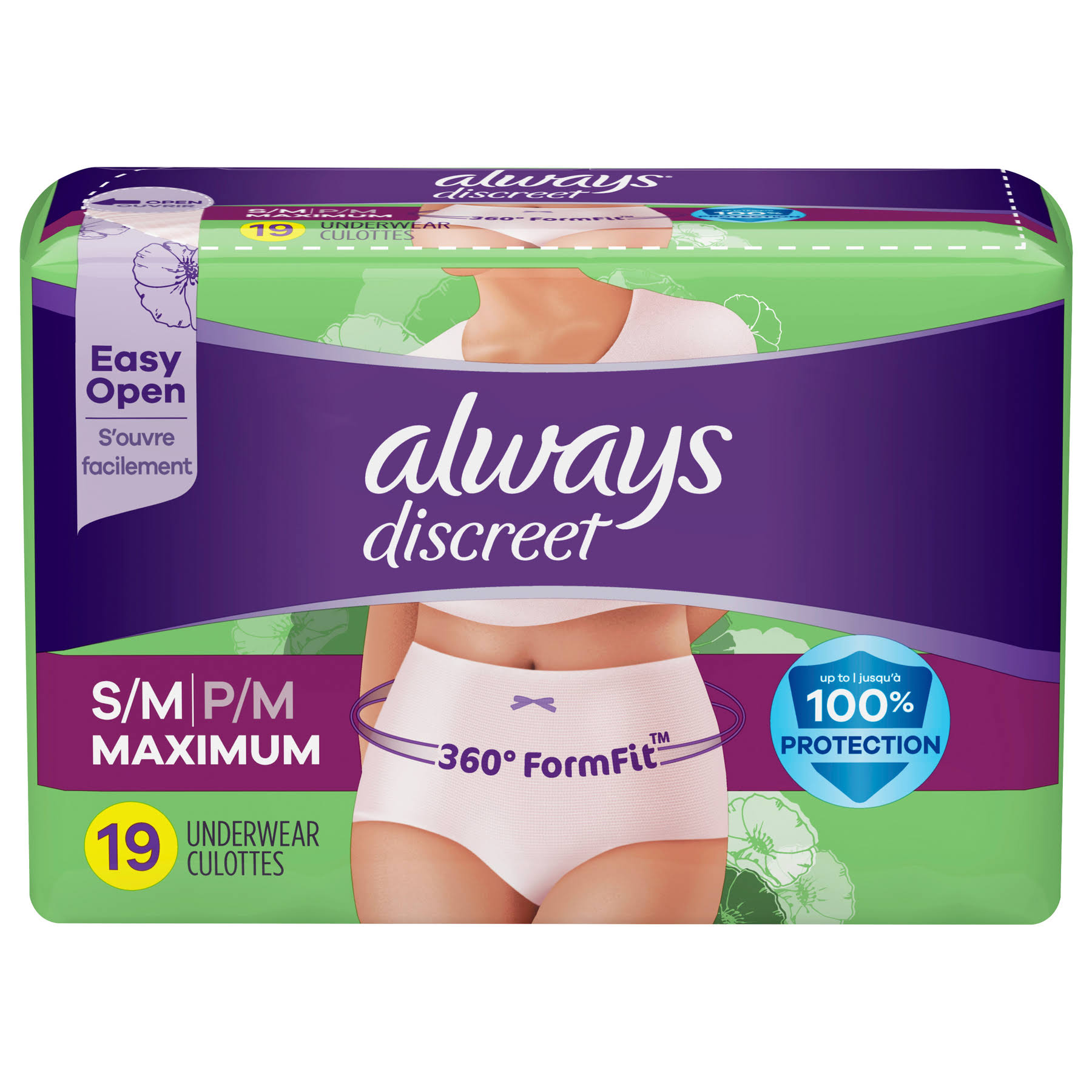 Always Discreet Incontinence Underwear Maximum Absorbency - Large