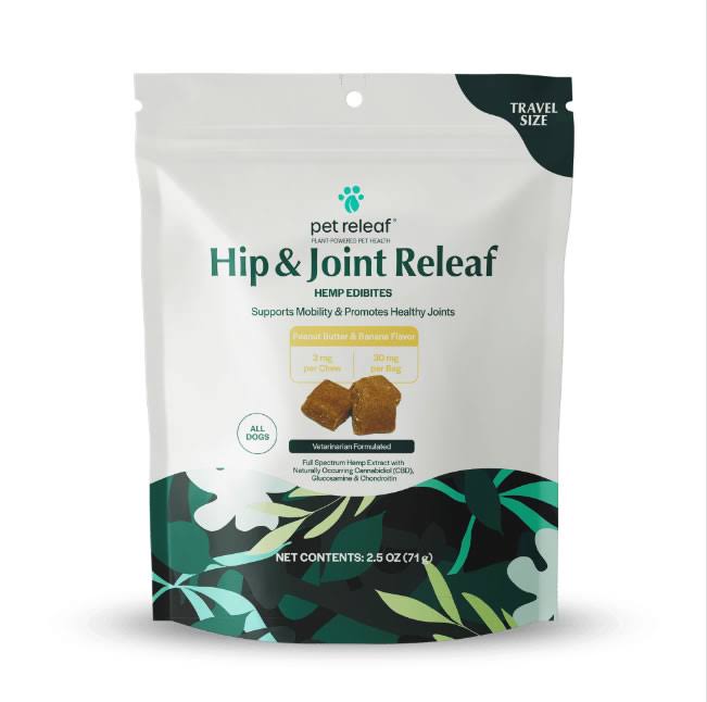 Pet Releaf Edibites Hip and Joint Hemp Chews for Dogs - Trial Size