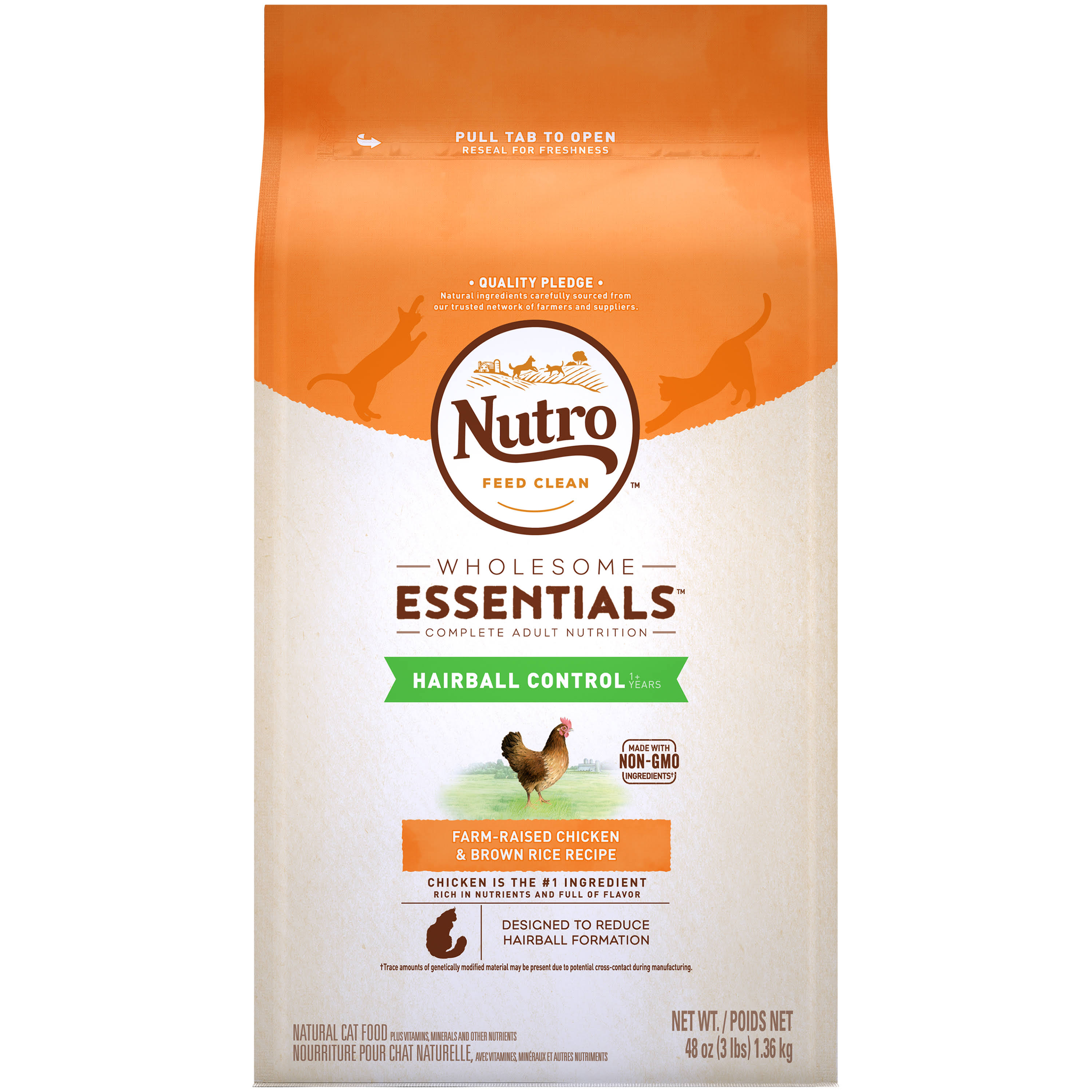 The Nutro Company Hairball Control Adult Cat Food - Chicken and Brown Rice Recipe