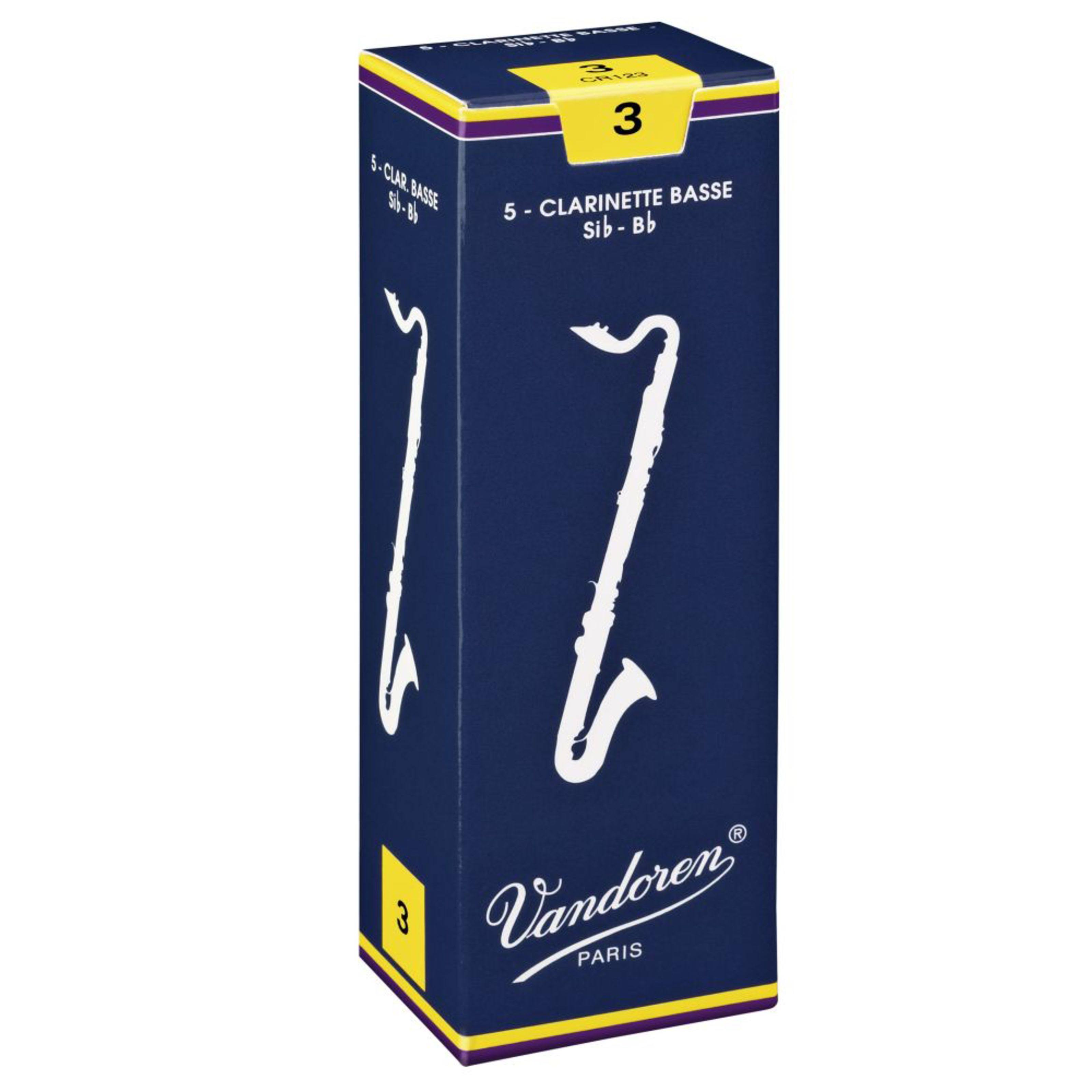 Vandoren Bass Clarinet Traditional Reeds - Strength 2.5