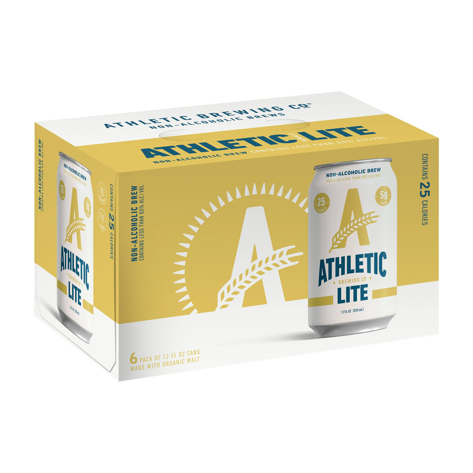 Athletic Brewing Co Beer, Lite, 6 Pack - 6 pack, 12 fl oz cans