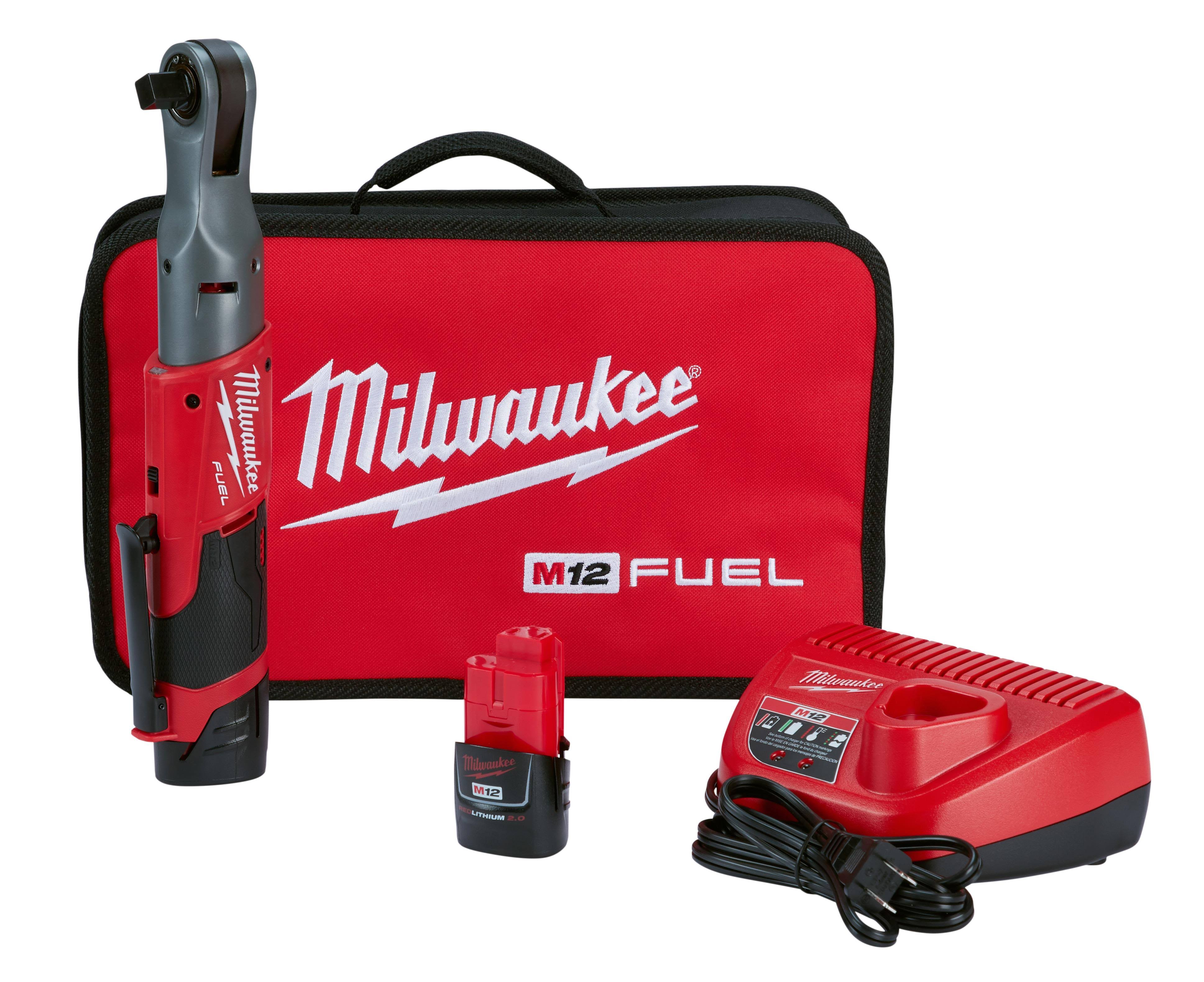 Milwaukee 2558-22 M12 Fuel 1/2 in. Ratchet Battery Kit