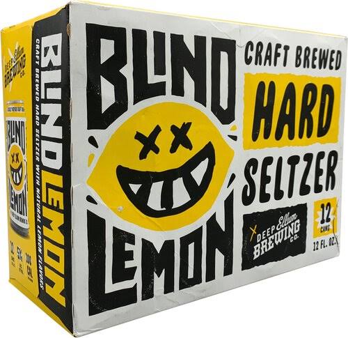 Blind Lemon Beer, Hard Seltzer, Lemon - 12 Each