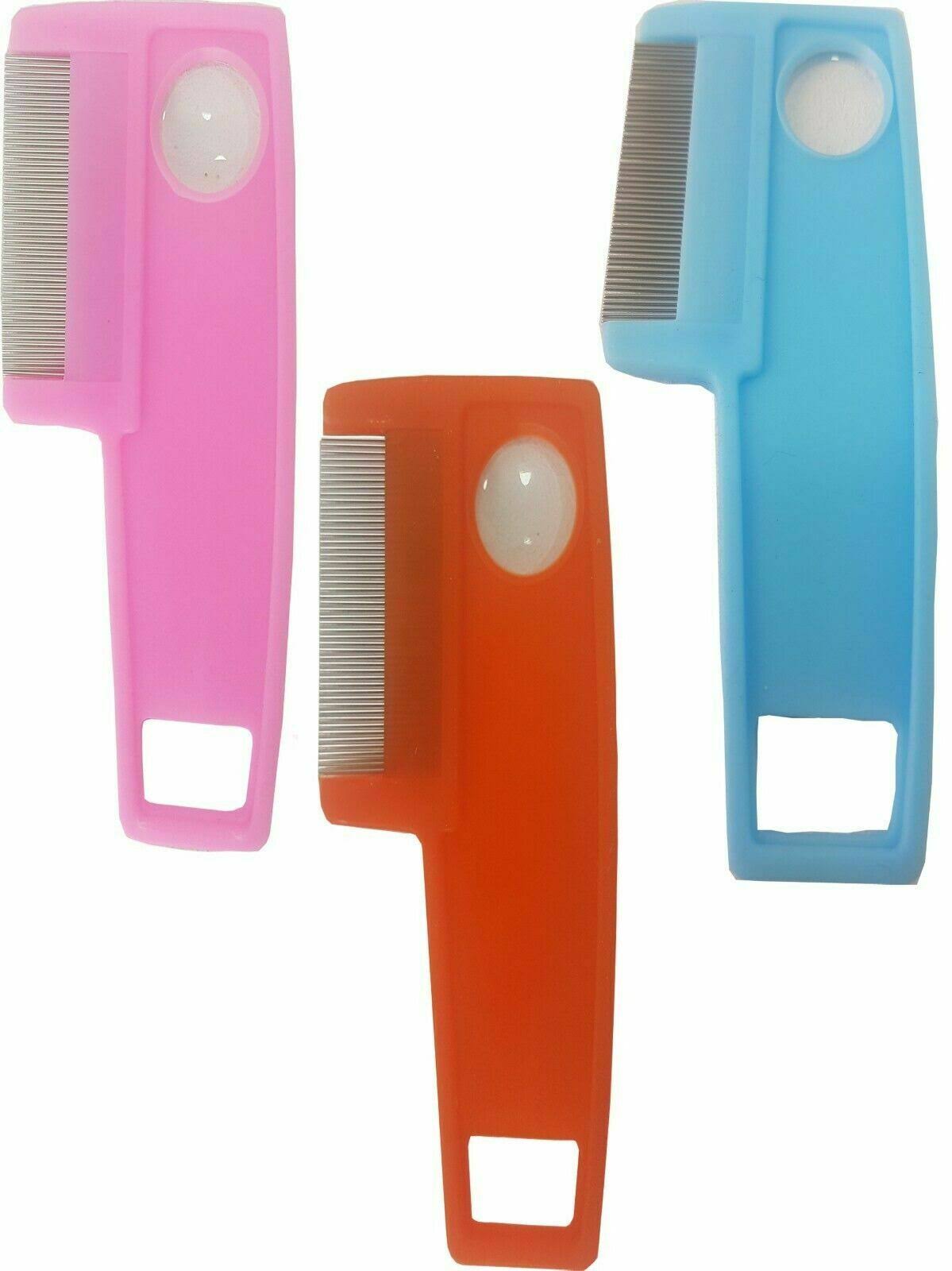Pet Flea Hair Comb with Magnifier for Dog Cats and Puppies Random Colour