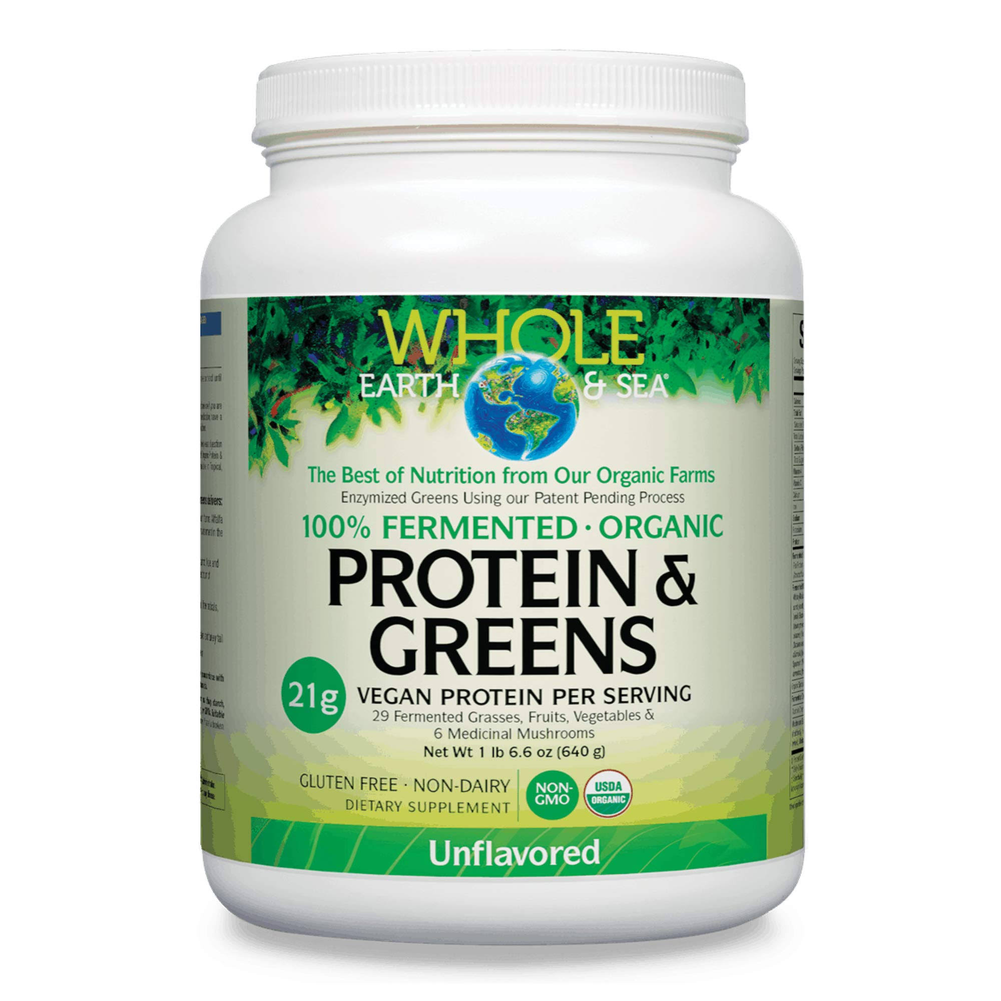 Whole Earth & Sea Protein & Greens Organic Unflavoured 640g