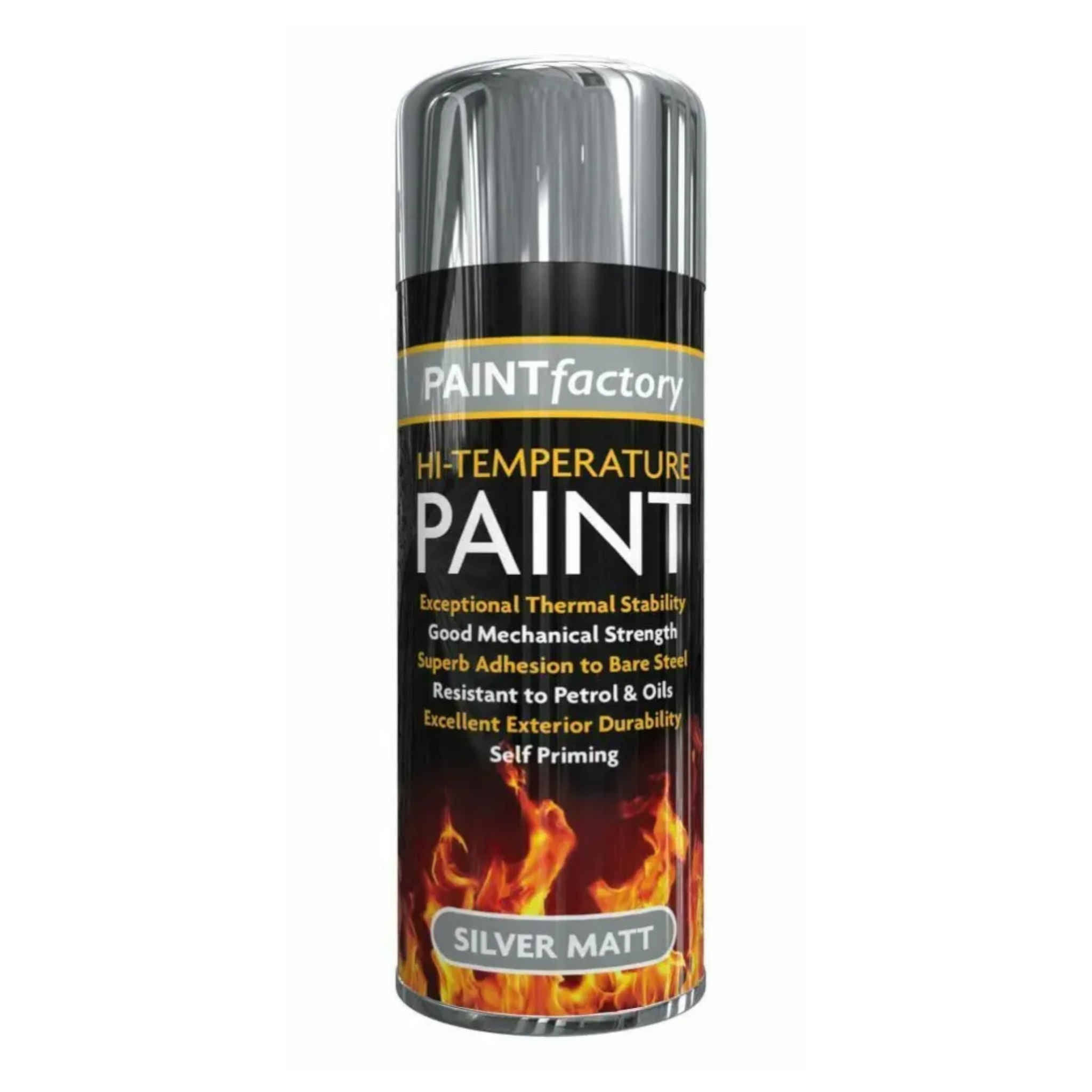 High Temperature Heat Resistant Silver Matt Spray Paint Stove Exhaust 300ml