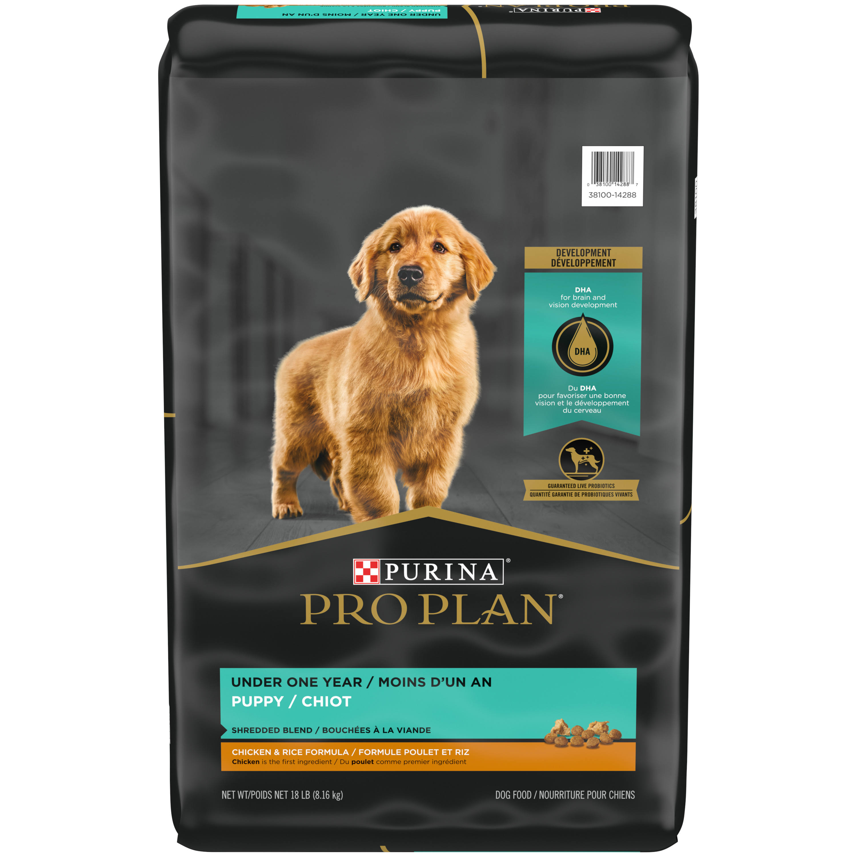 Purina Pro Plan Savor Shredded Blend Puppy Chicken and Rice Formula Dry Dog Food - 18lb