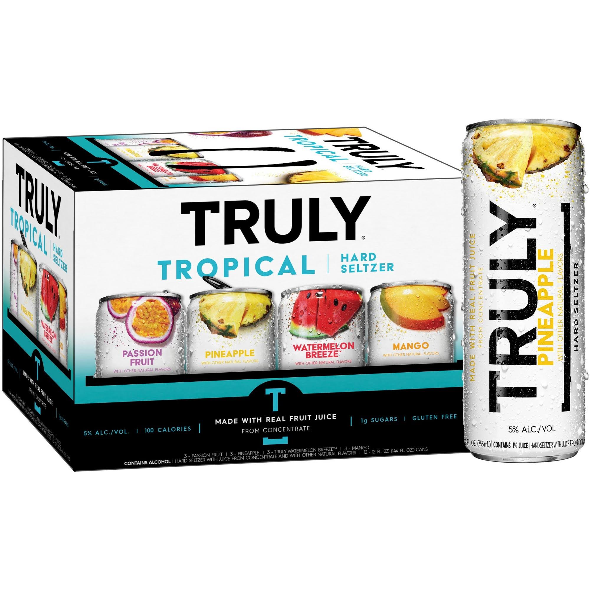 Truly Hard Seltzer, Tropical Mix Pack - 12 pack, 12 fl oz cans