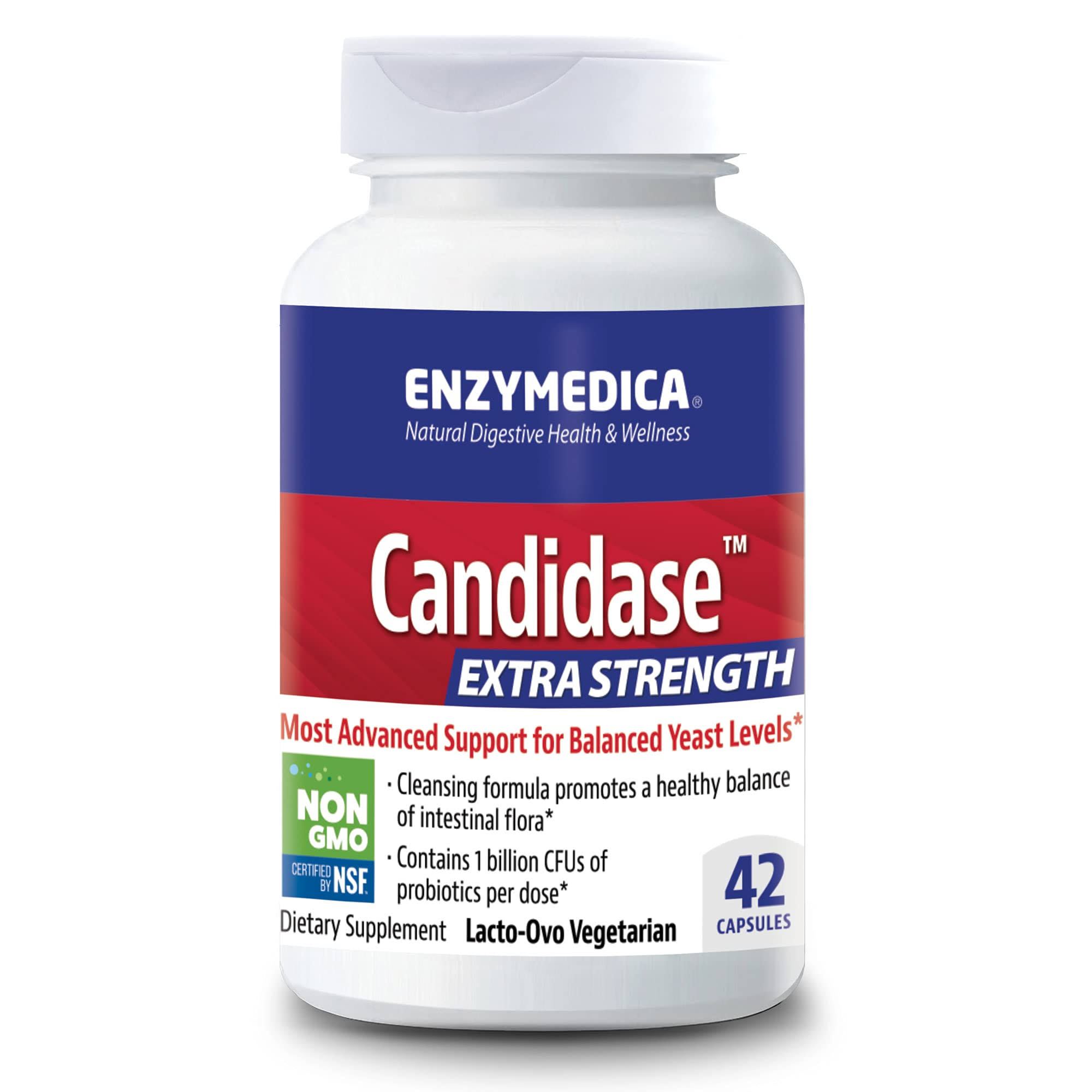 Enzymedica Candidase Dietary Supplement - Extra Strength, 42 Capsules