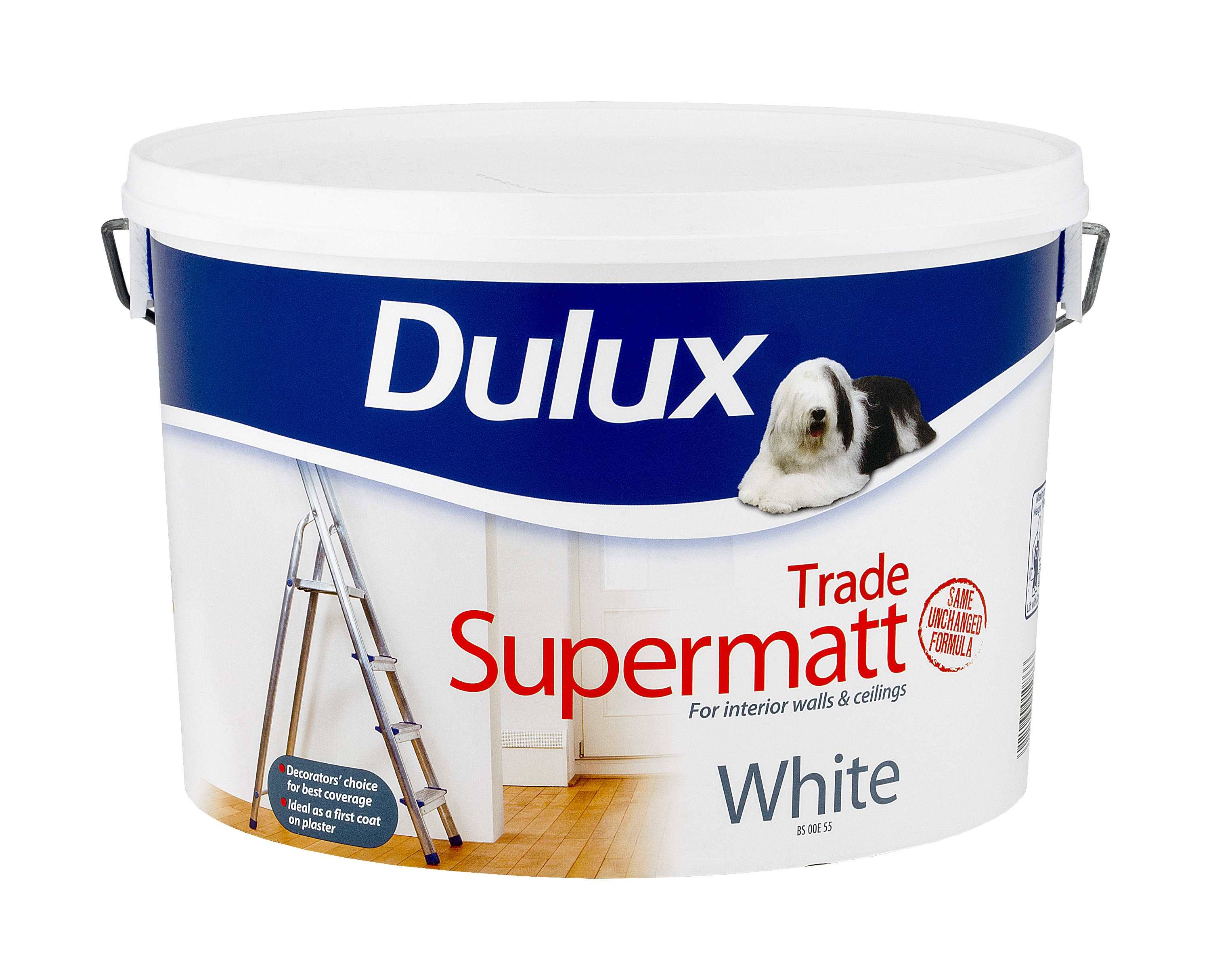 Dulux Trade Supermatt Paint - White