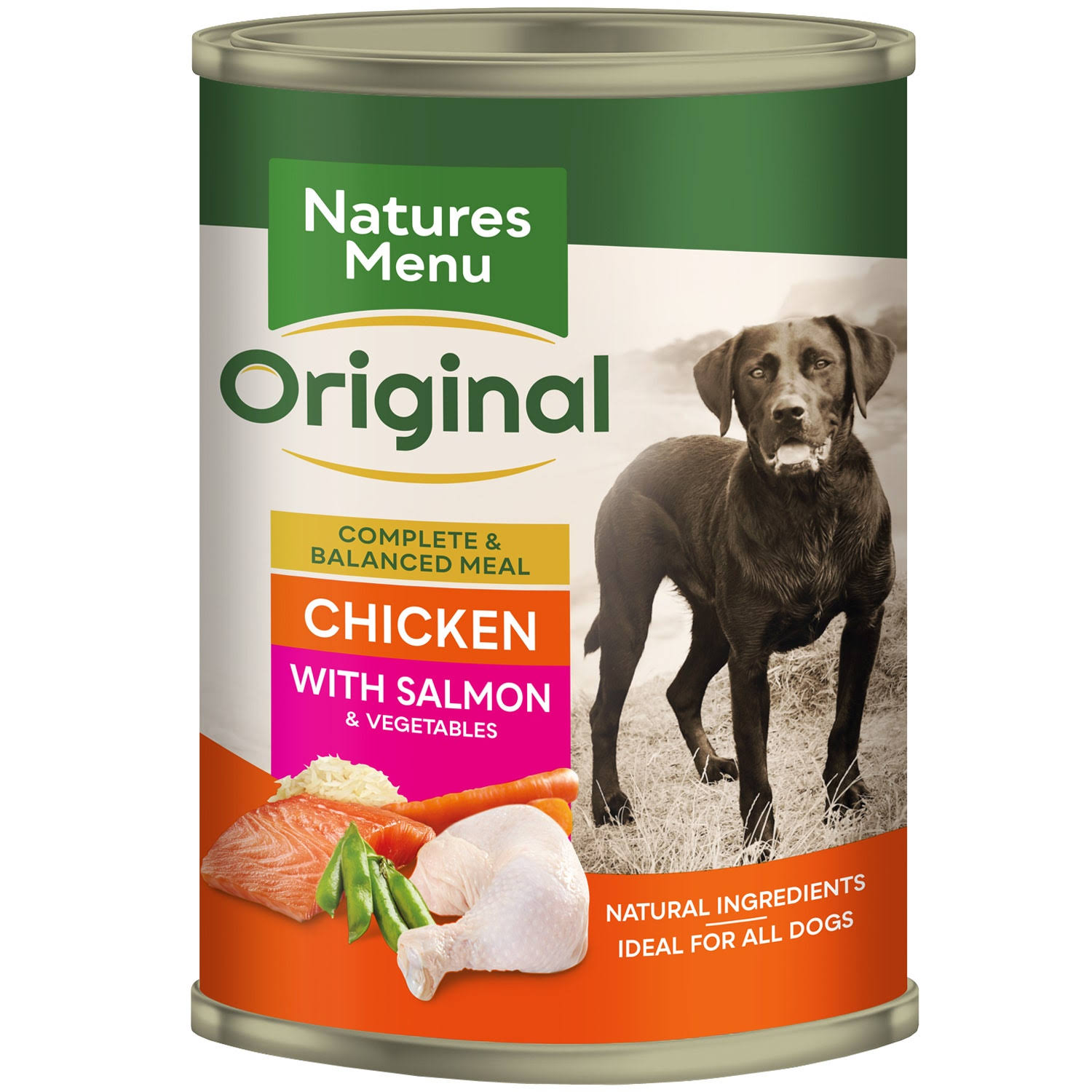 Natures Menu Dog Cans Chicken & Salmon 400 Gr, 12 x 400 Gr