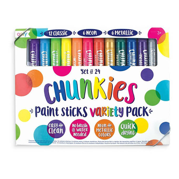 OOLY, Chunkies Paint Sticks Variety Pack - Set of 24