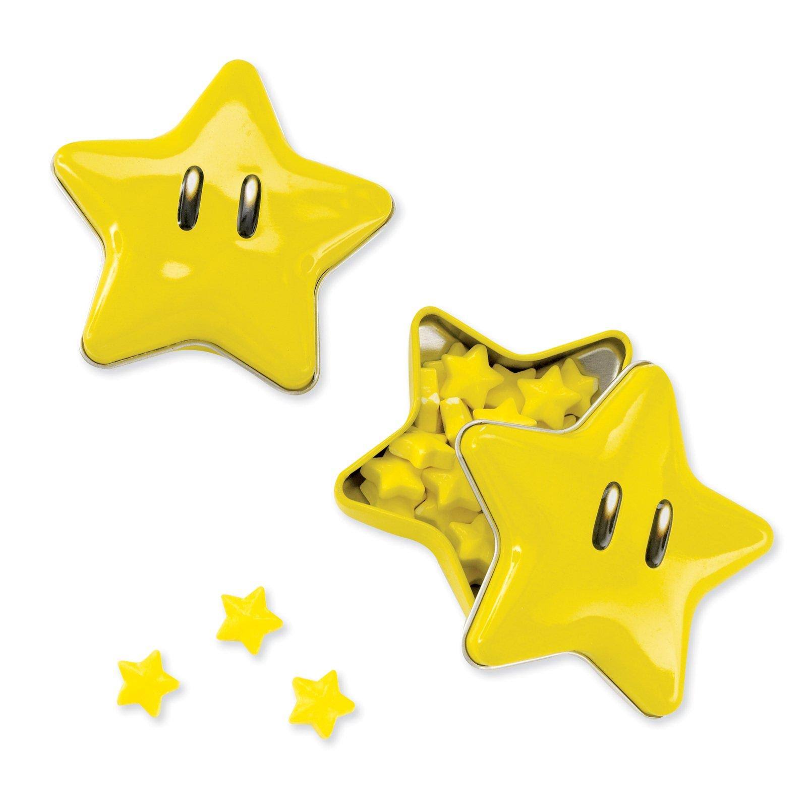 Super Mario Brothers Star Man Candy Tin - Yellow