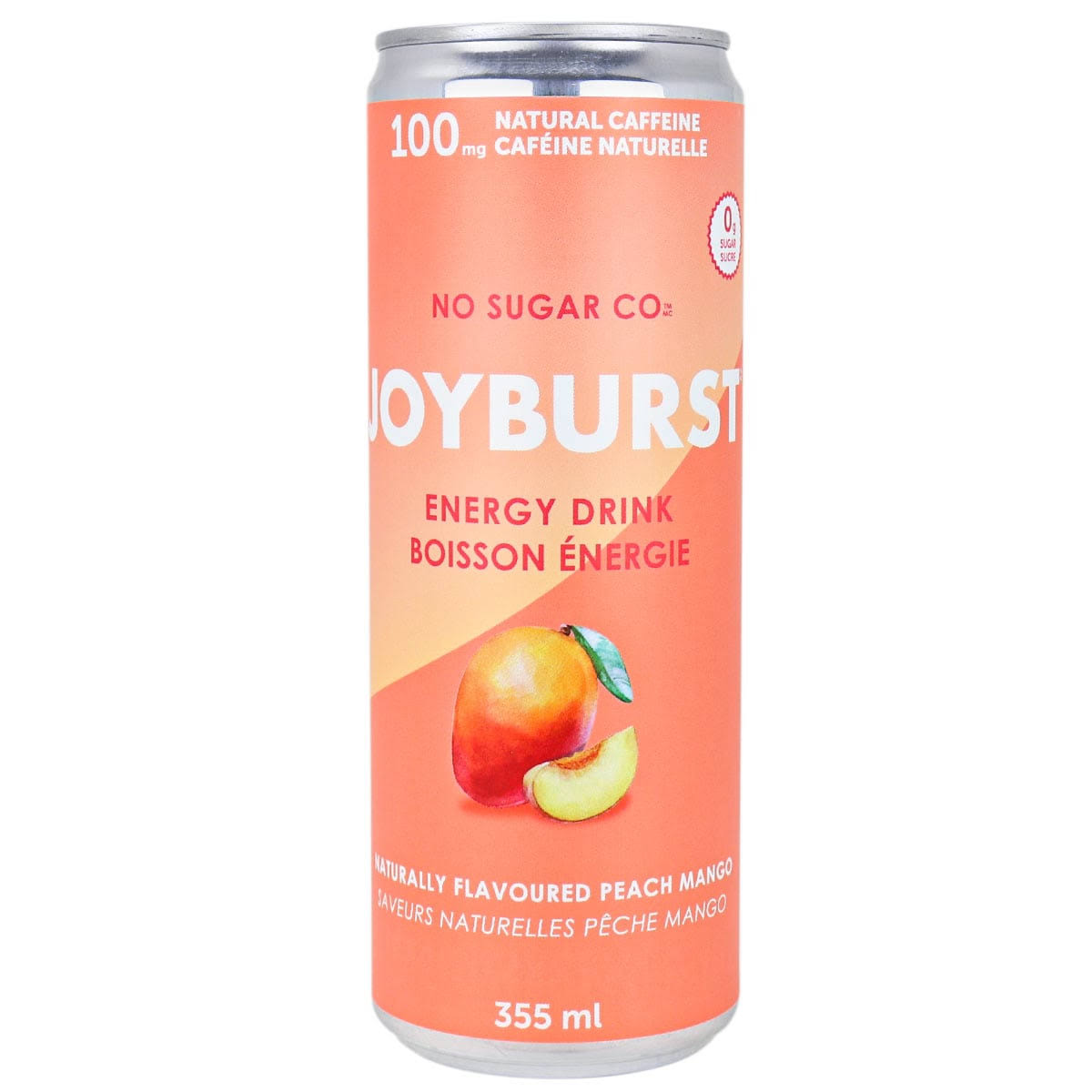 No Sugar Company Joyburst Energy Drink Peach Mango, 355mL