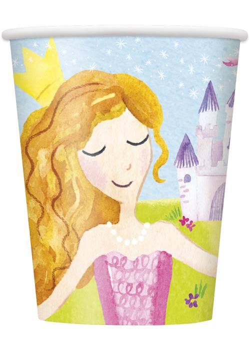 Magical Princess 9oz Paper Cups, 8ct For Birthday Party