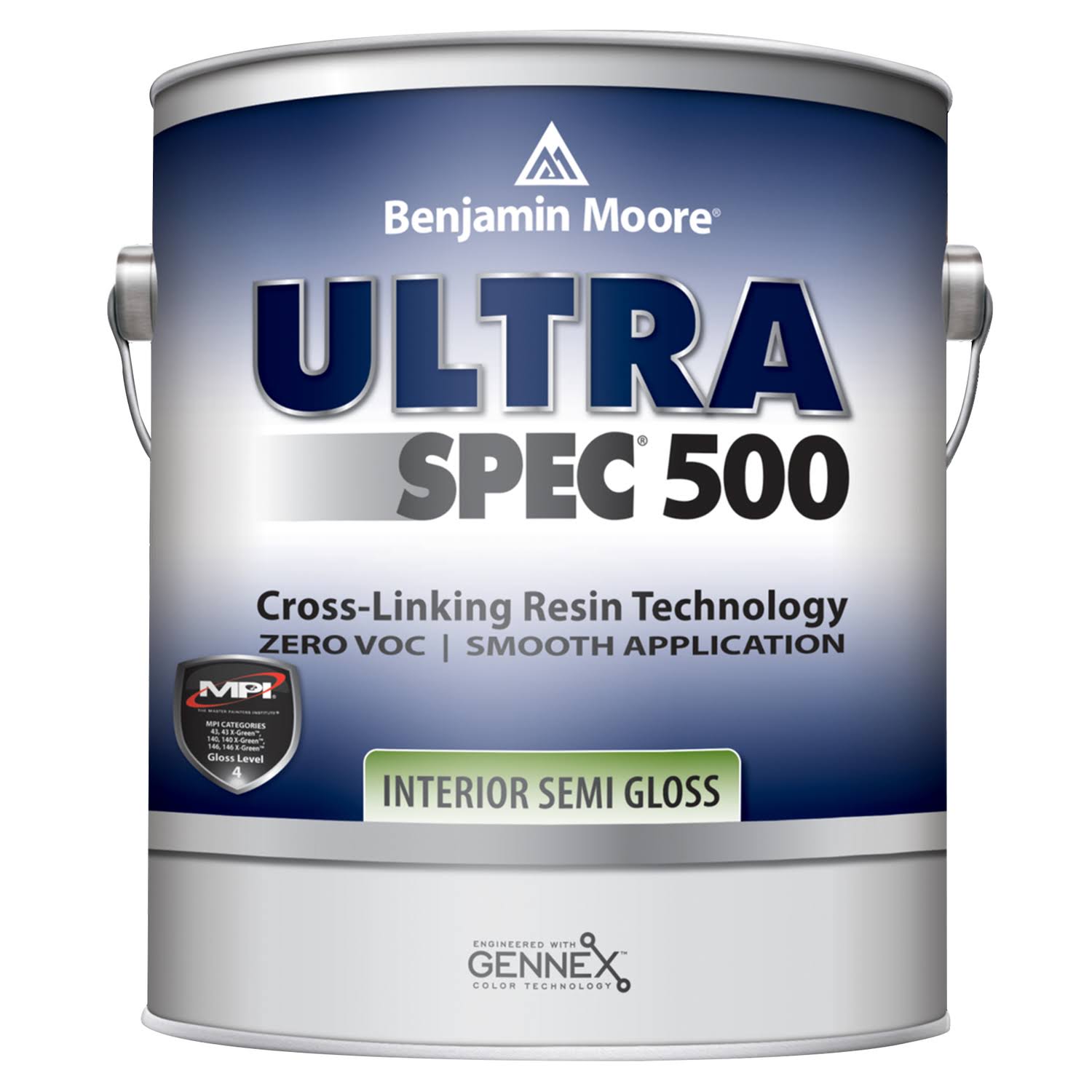 Benjamin Moore Ultra Spec 500 Ceiling Paint - Semi Gloss White, 1gal
