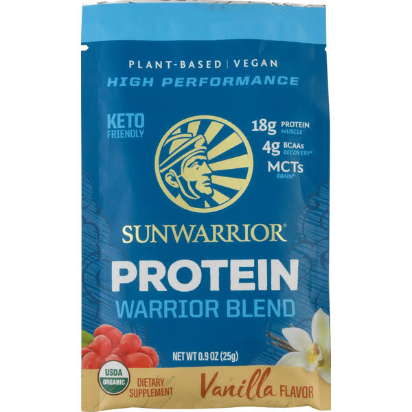 Sunwarrior Protein Warrior Blend Single Sachet - Vanilla 25g x 12