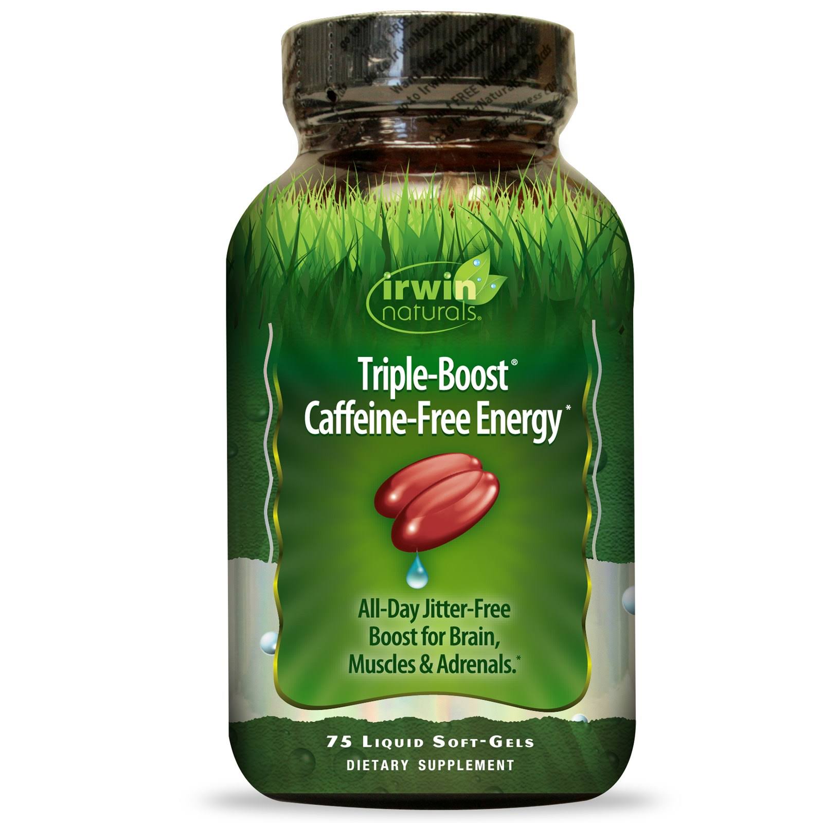 Irwin Naturals Triple-Boost Caffeine Liquid Gel Capsules - 75 Softgel