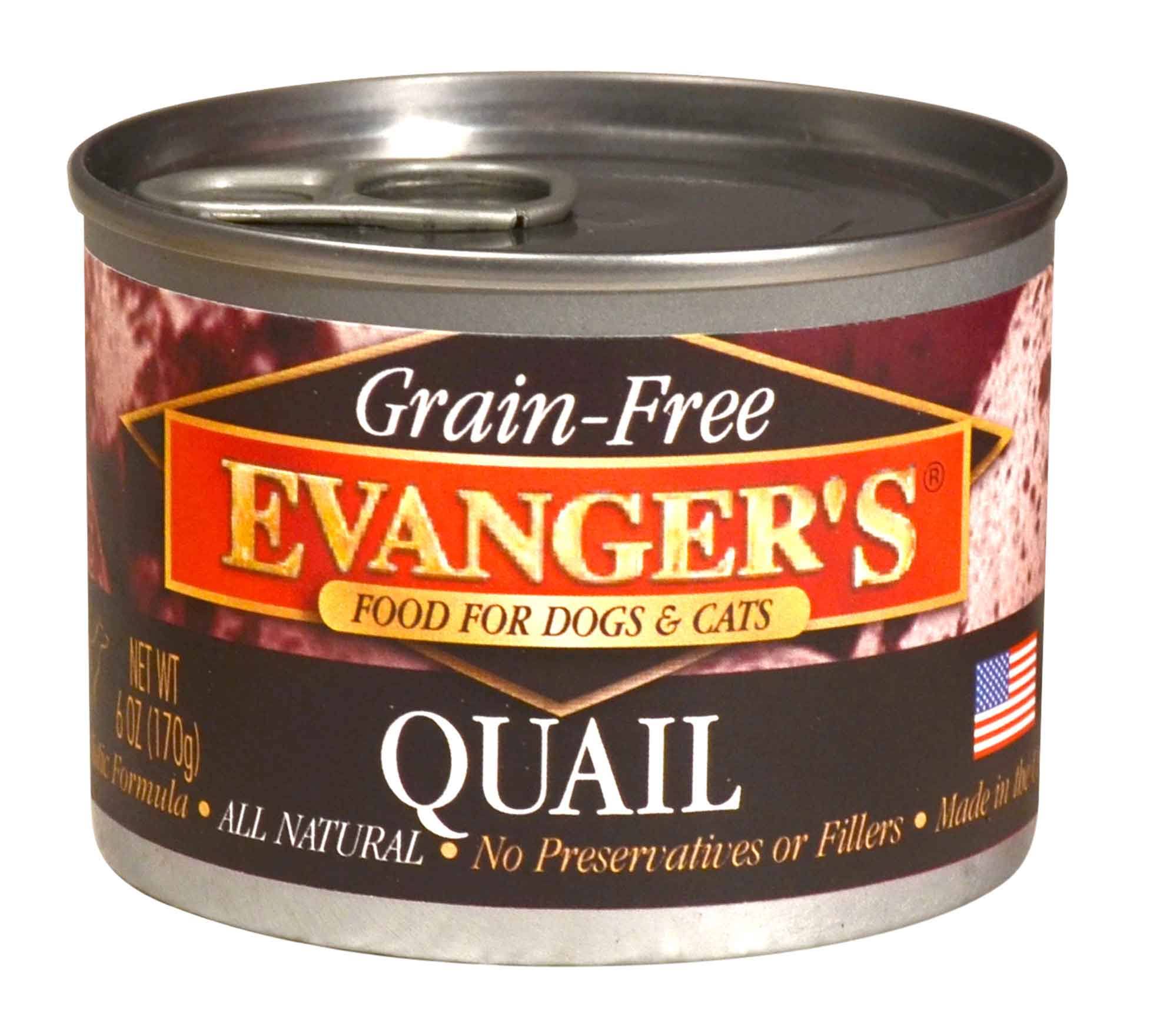 Evanger's Grain-Free Quail Canned Dog & Cat Food, 6-oz